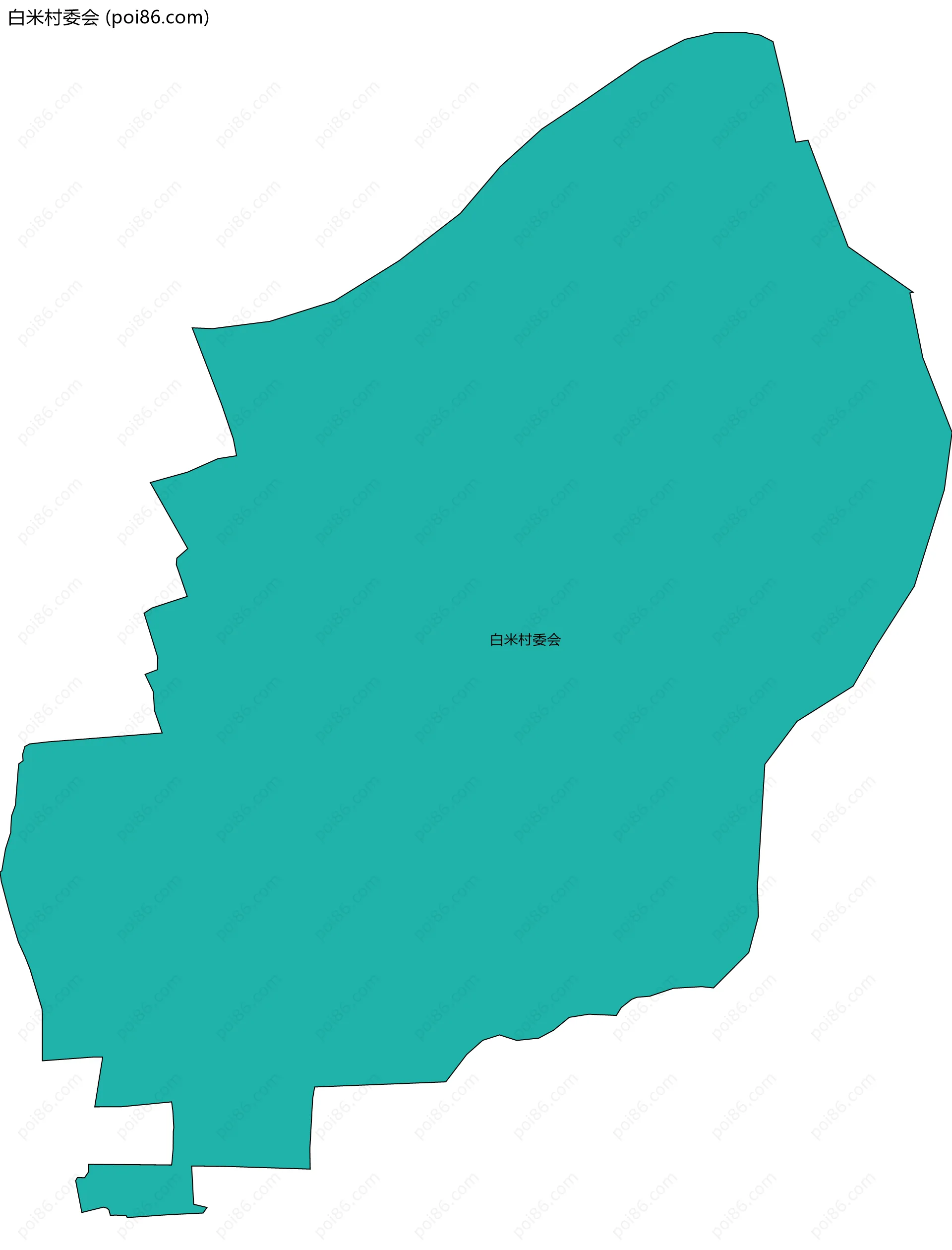 白米村委会边界地图
