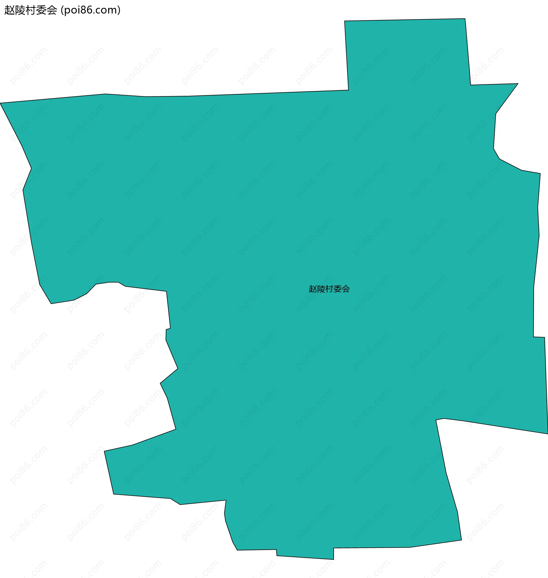 赵陵村委会边界地图