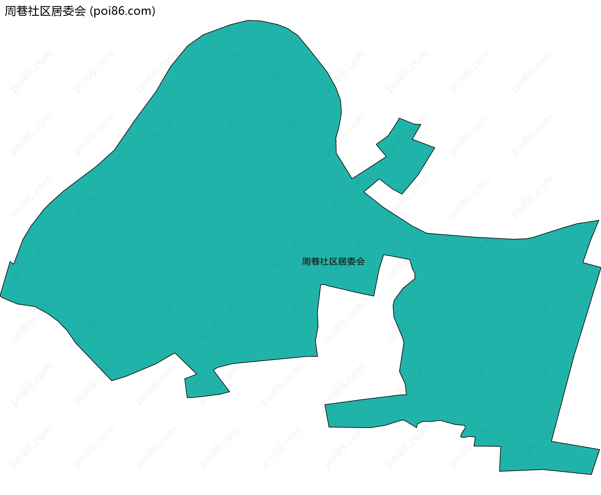 周巷社区居委会边界地图