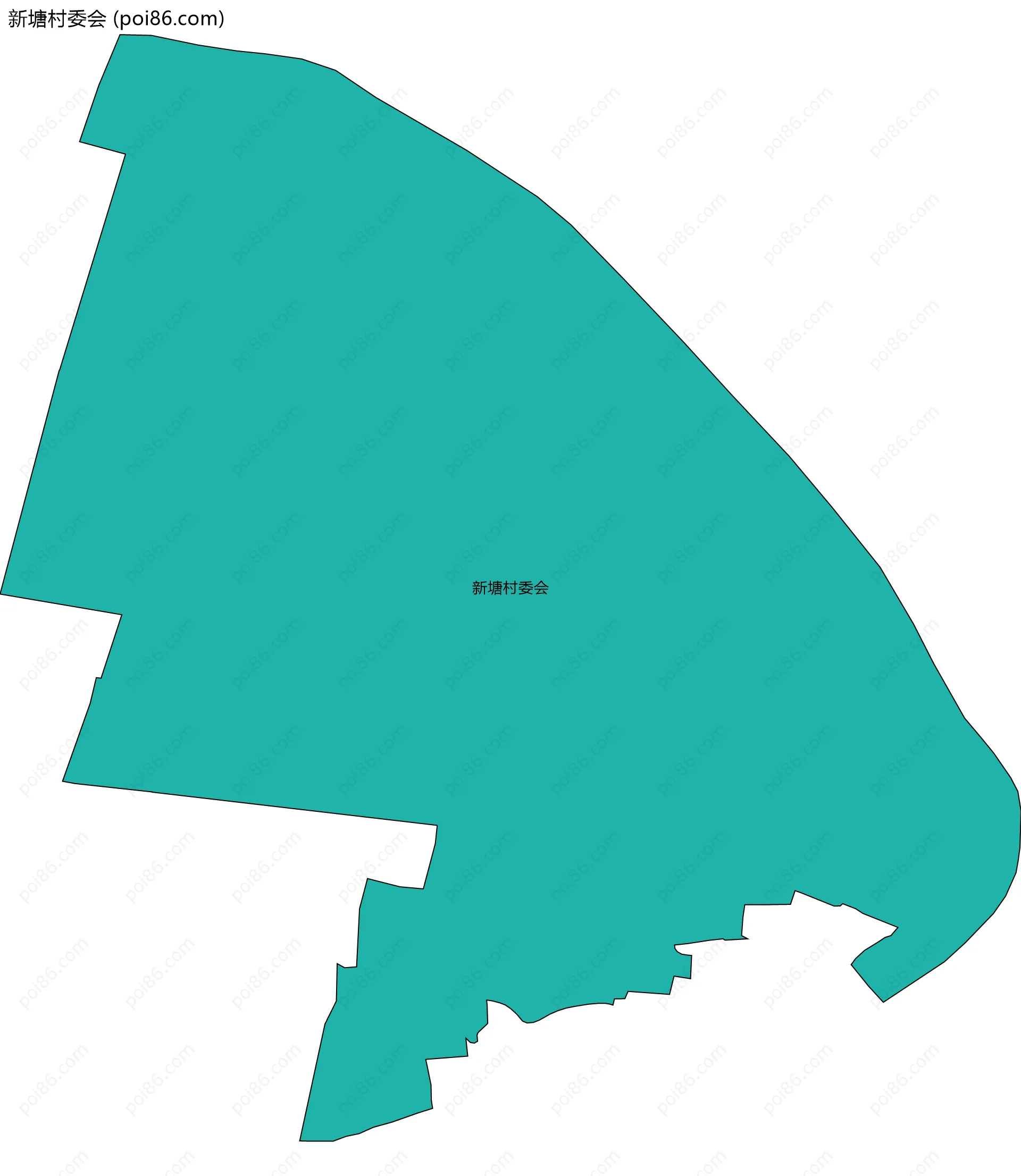 新塘村委会边界地图