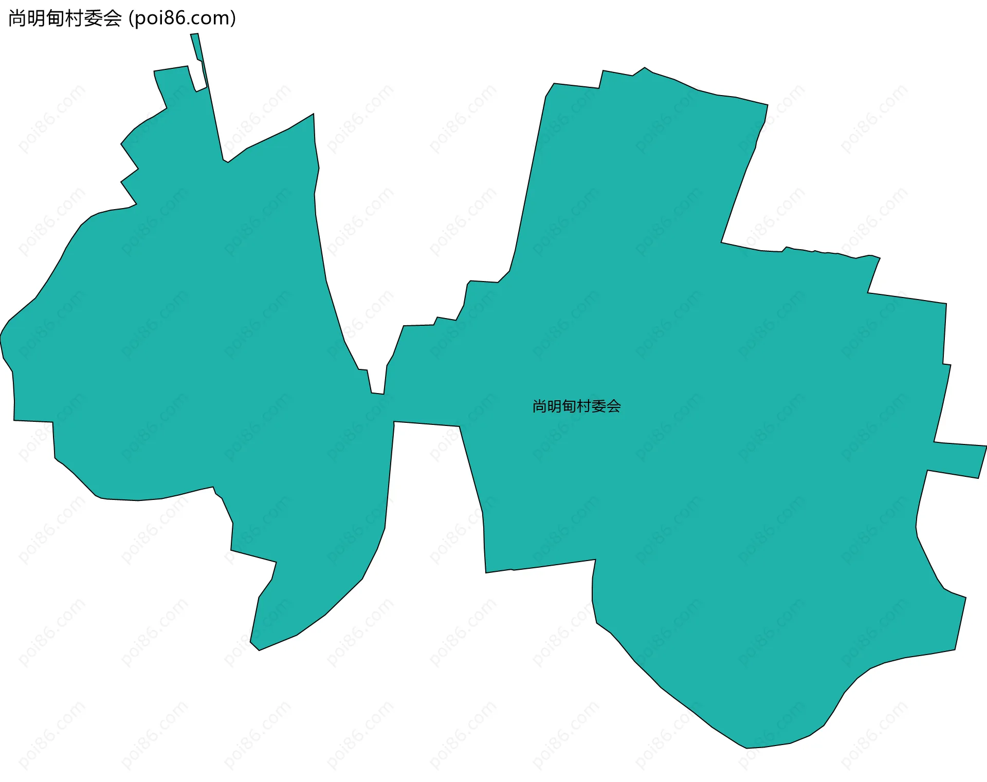 尚明甸村委会边界地图