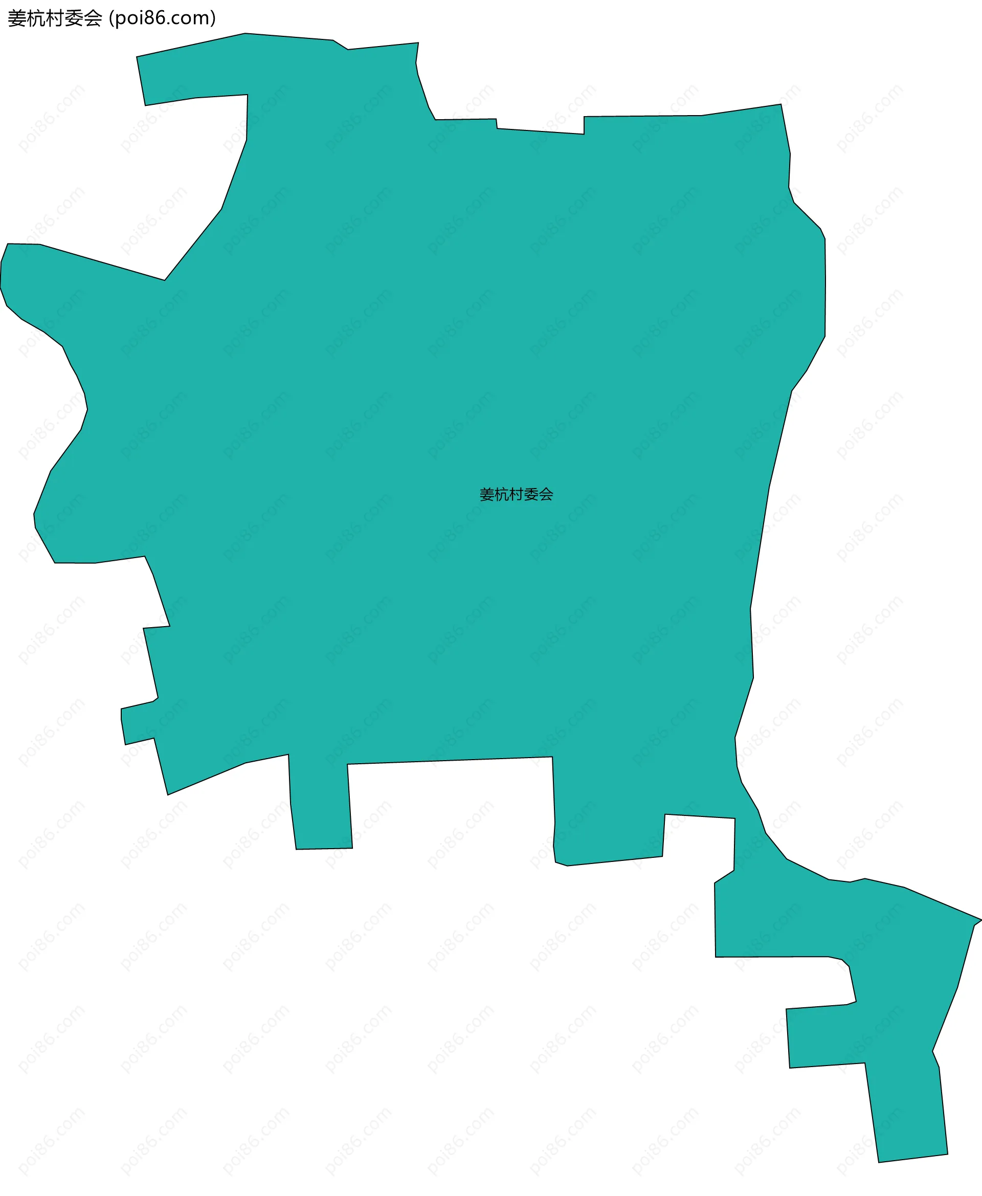 姜杭村委会边界地图