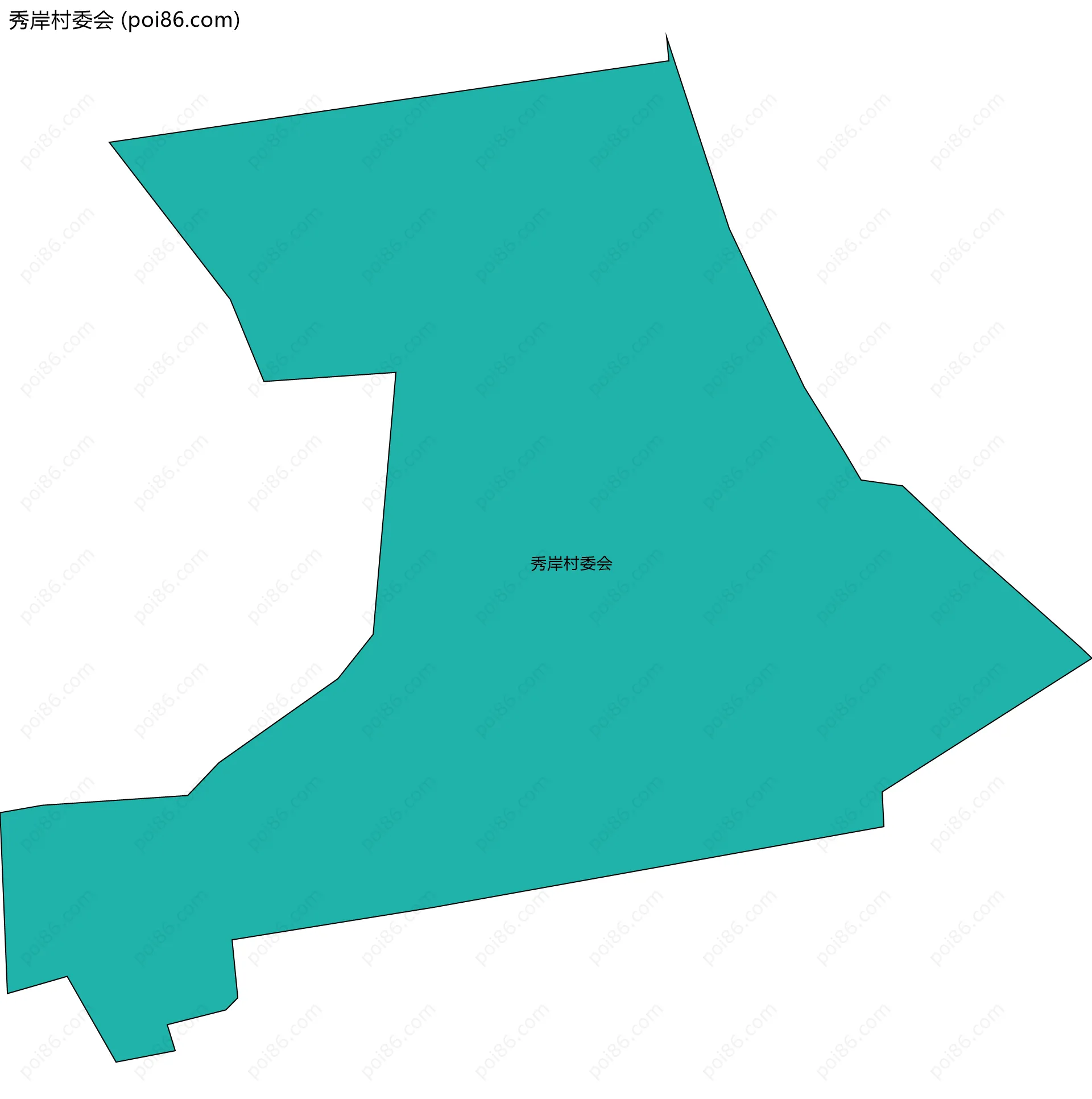 秀岸村委会边界地图