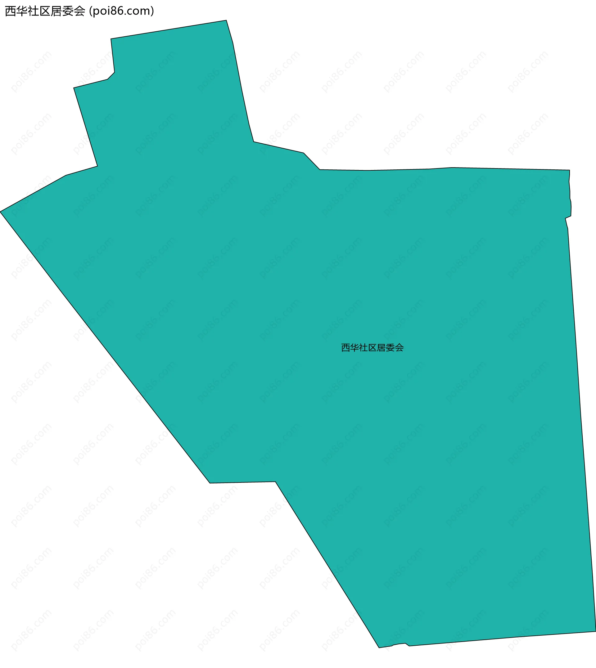 西华社区居委会边界地图