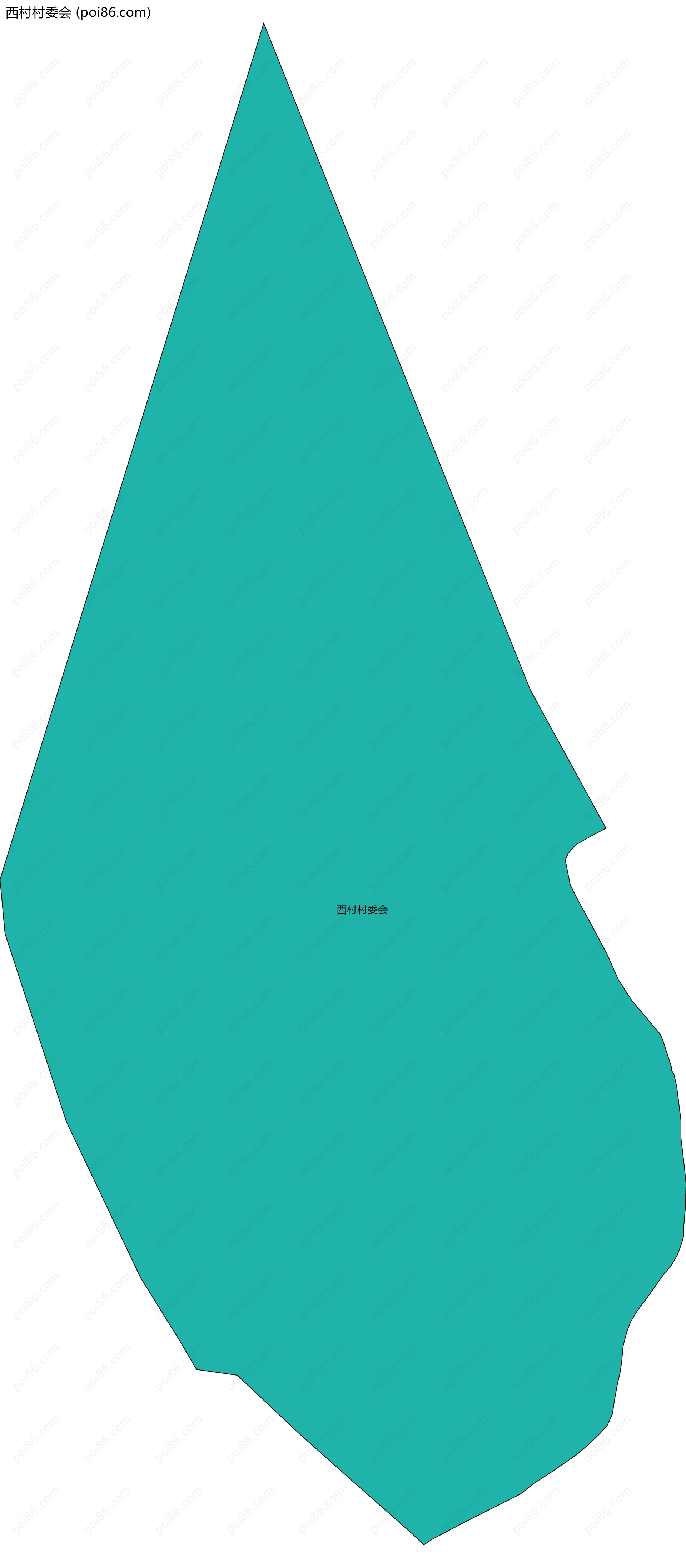 西村村委会边界地图