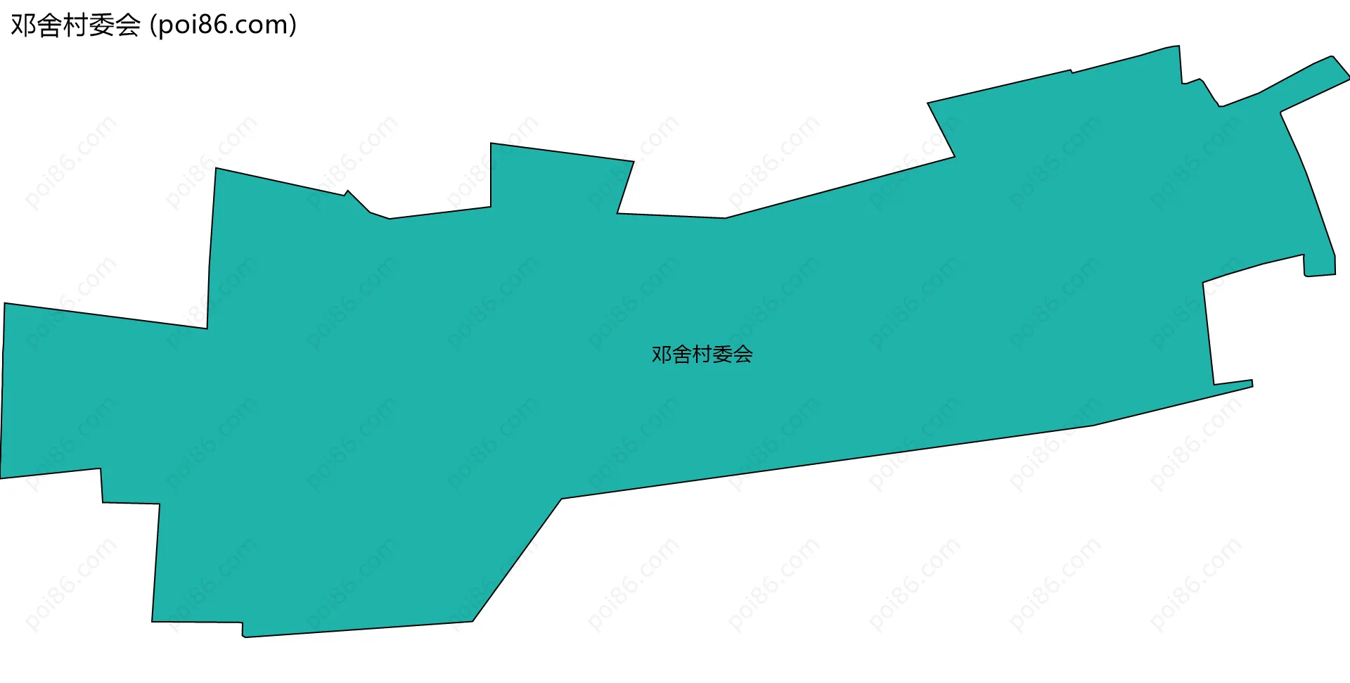 邓舍村委会边界地图