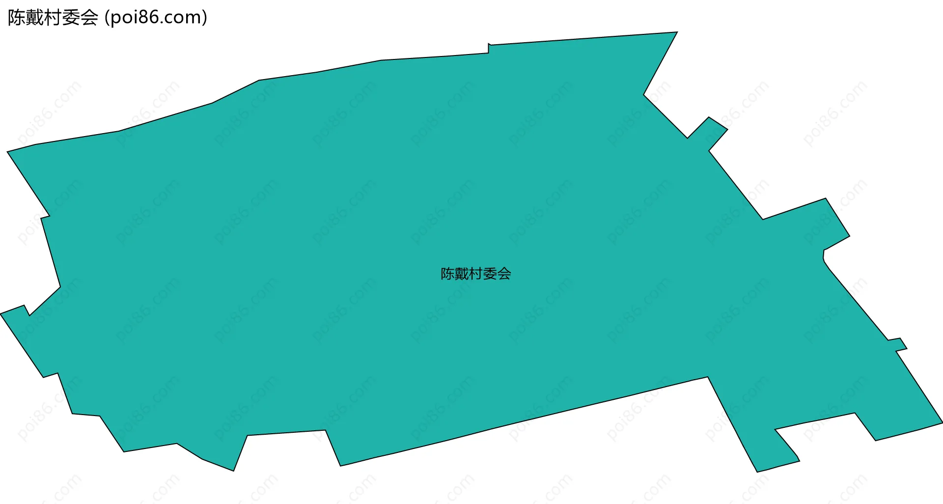 陈戴村委会边界地图