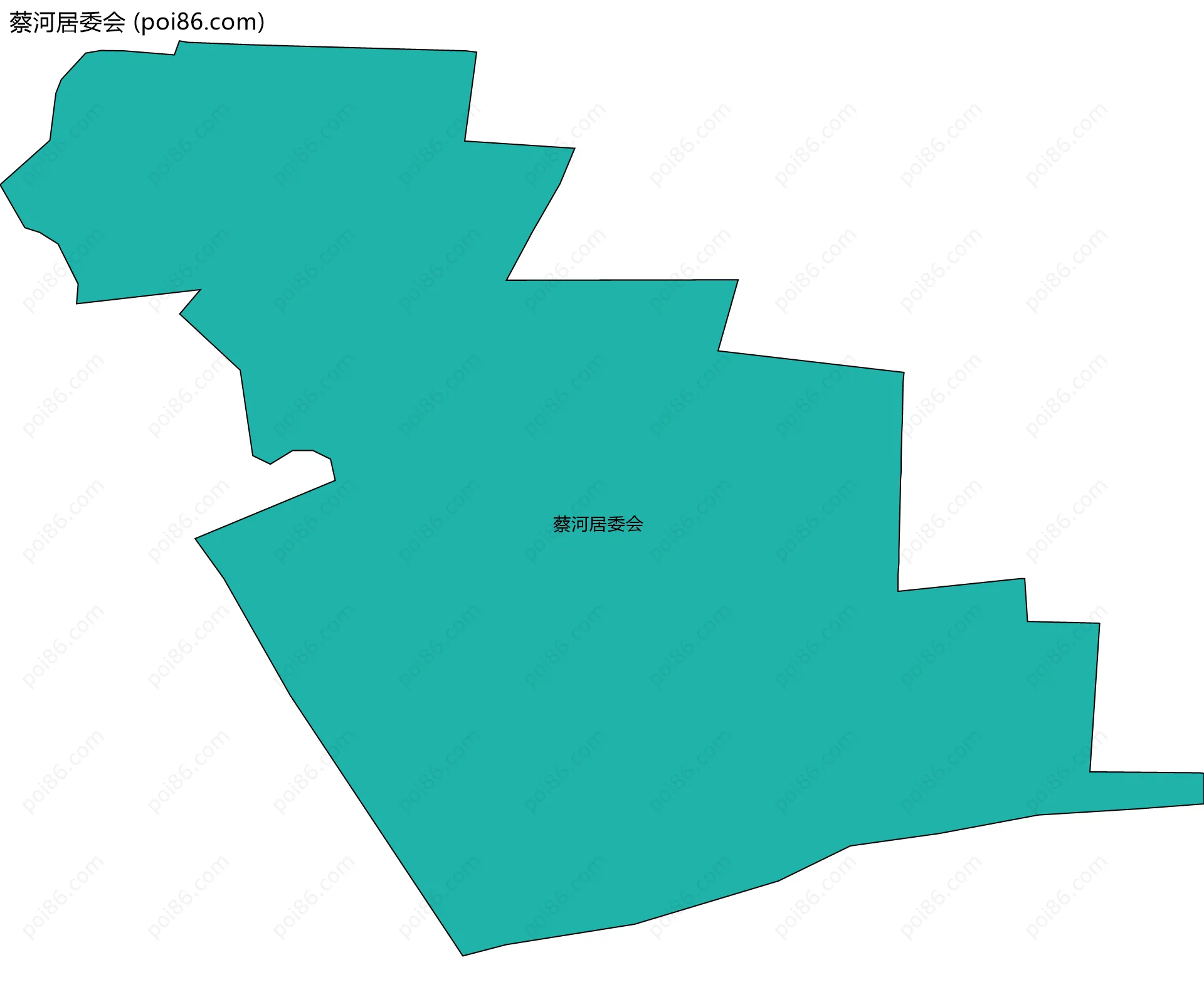 蔡河居委会边界地图