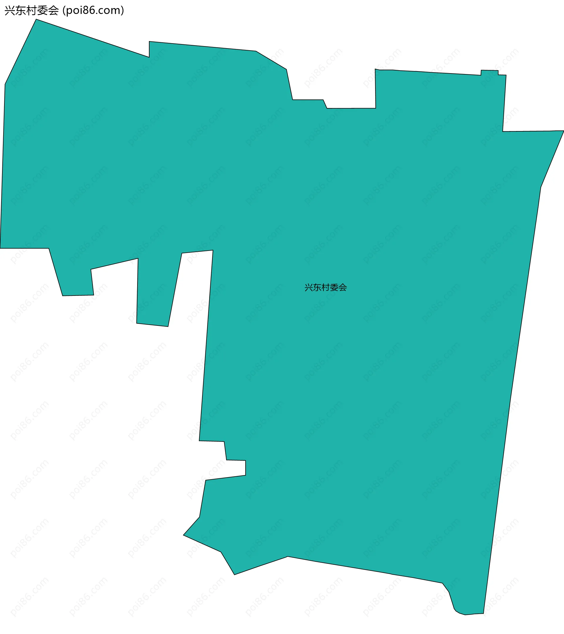 兴东村委会边界地图