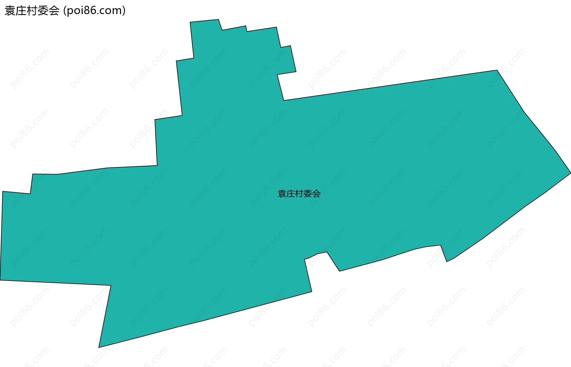 袁庄村委会边界地图