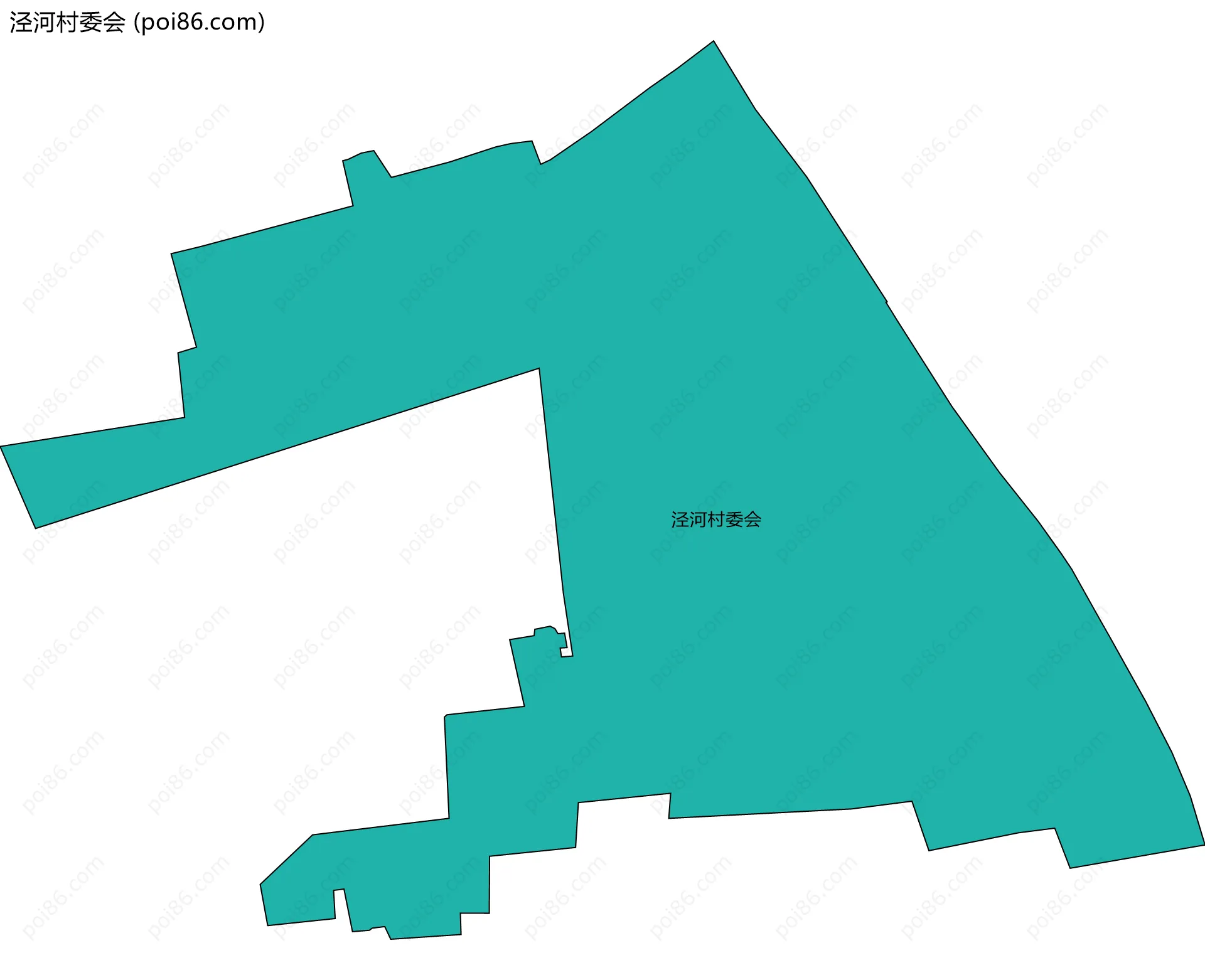 泾河村委会边界地图