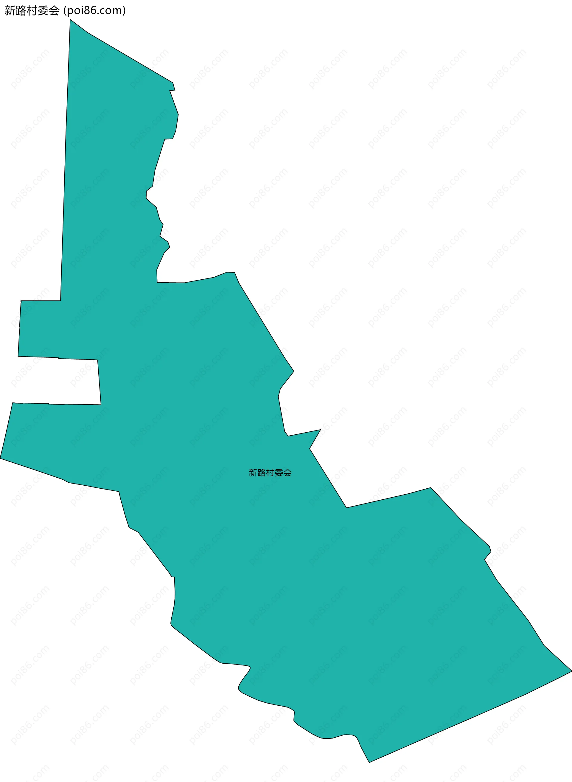新路村委会边界地图