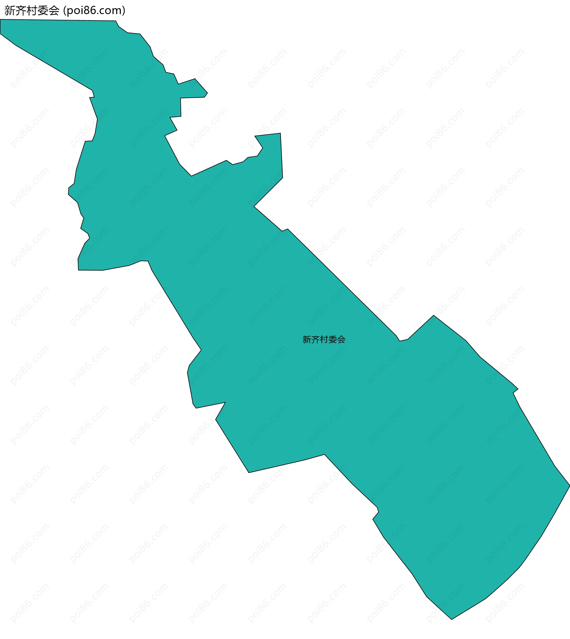 新齐村委会边界地图