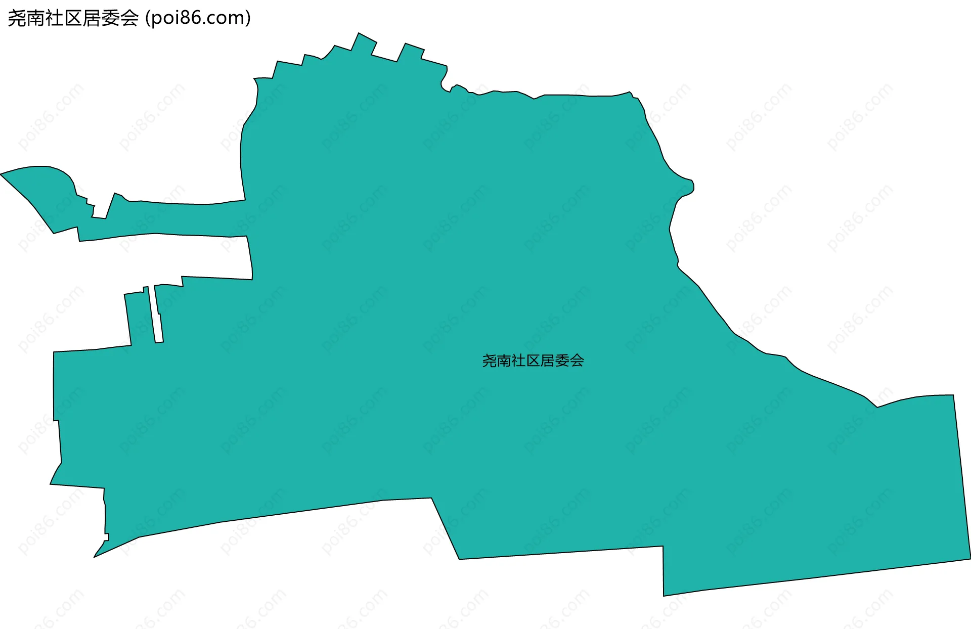 尧南社区居委会边界地图