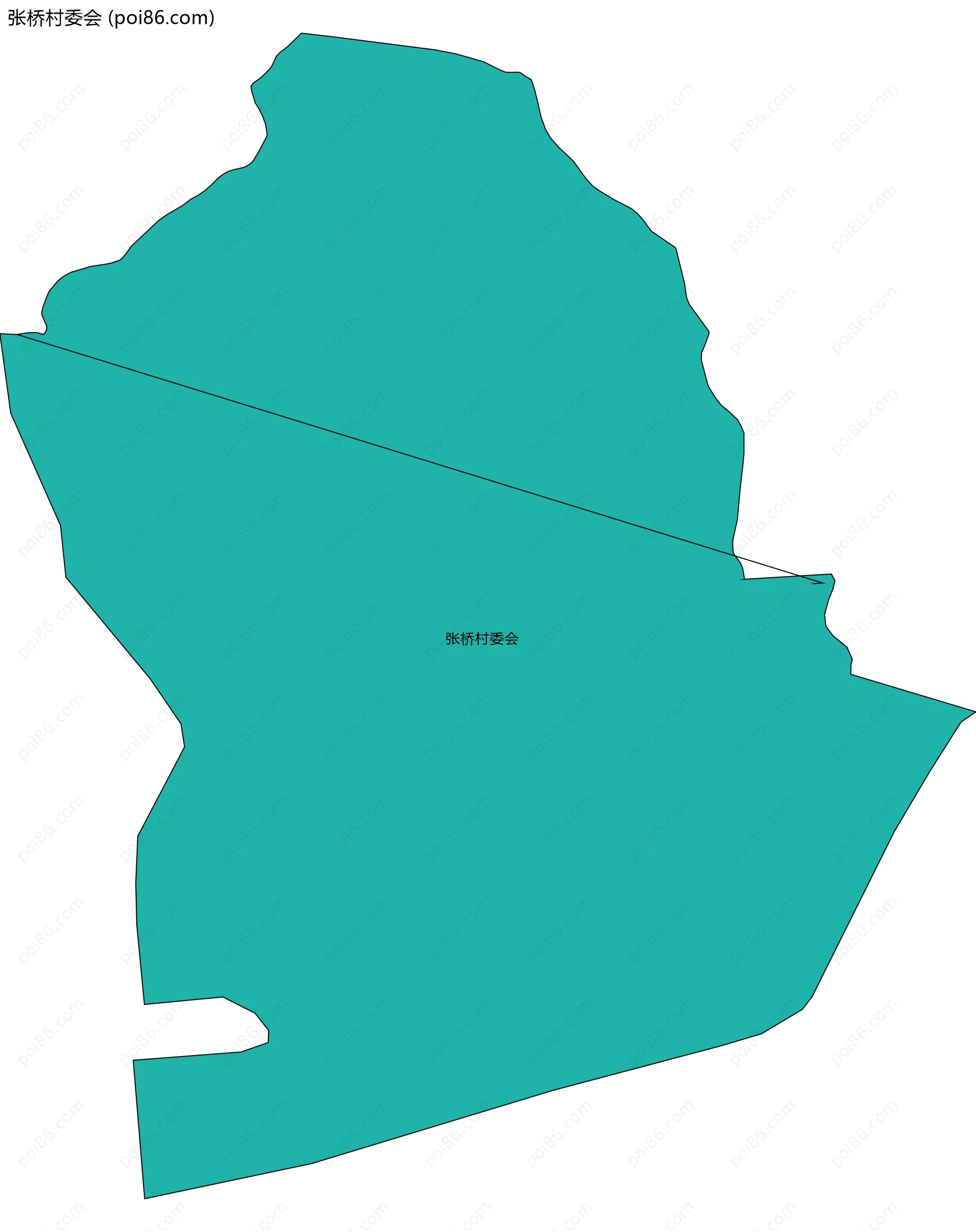 张桥村委会边界地图