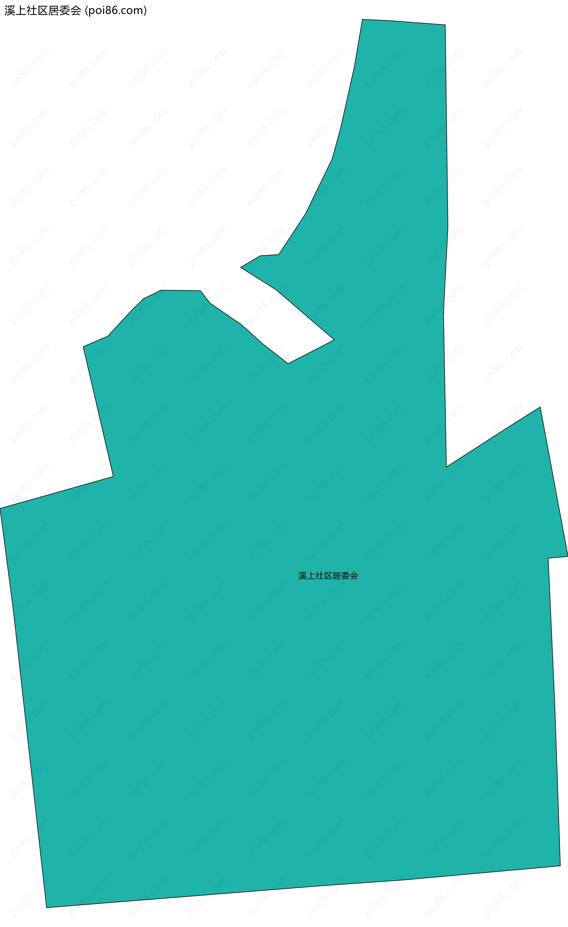 溪上社区居委会边界地图