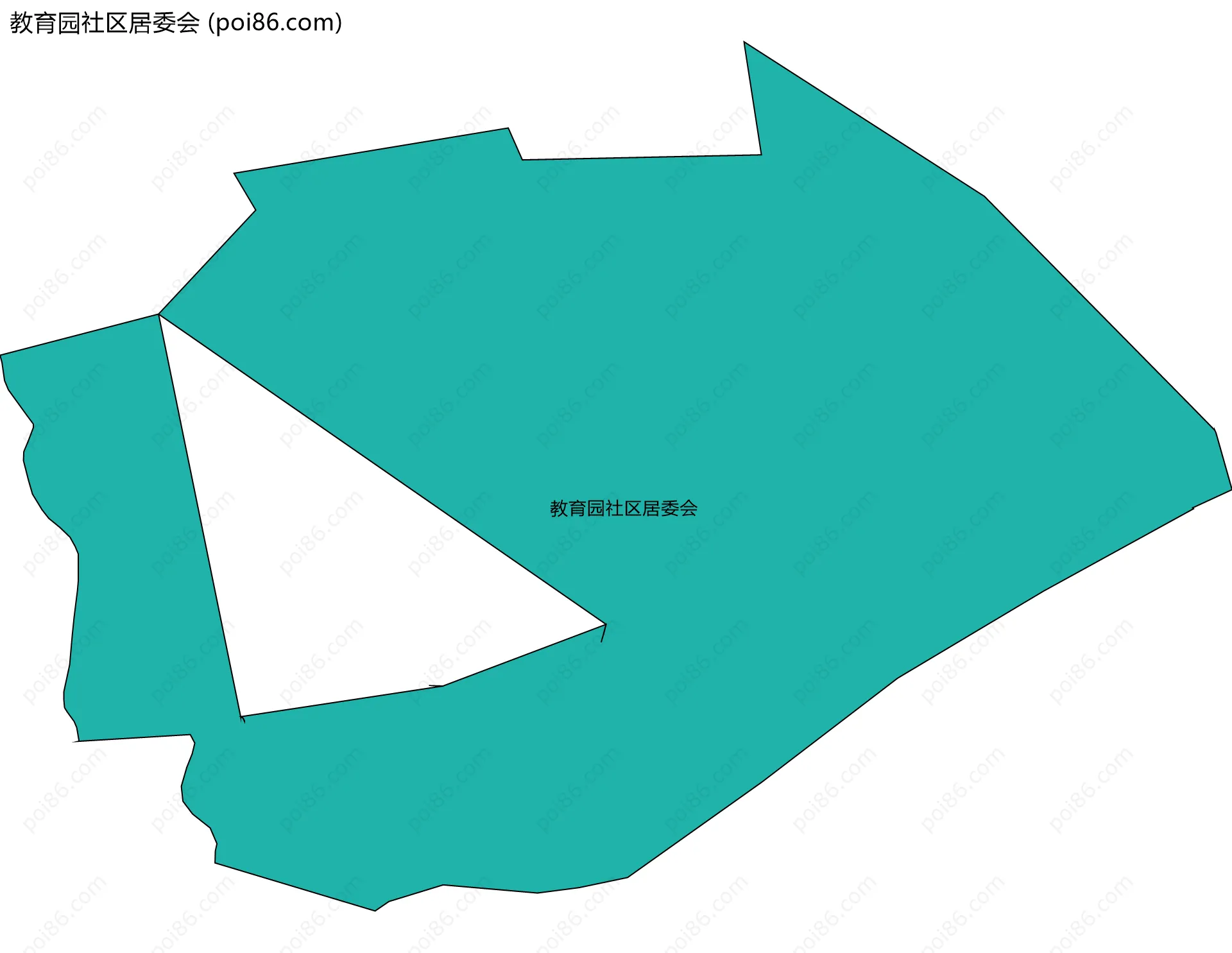 教育园社区居委会边界地图