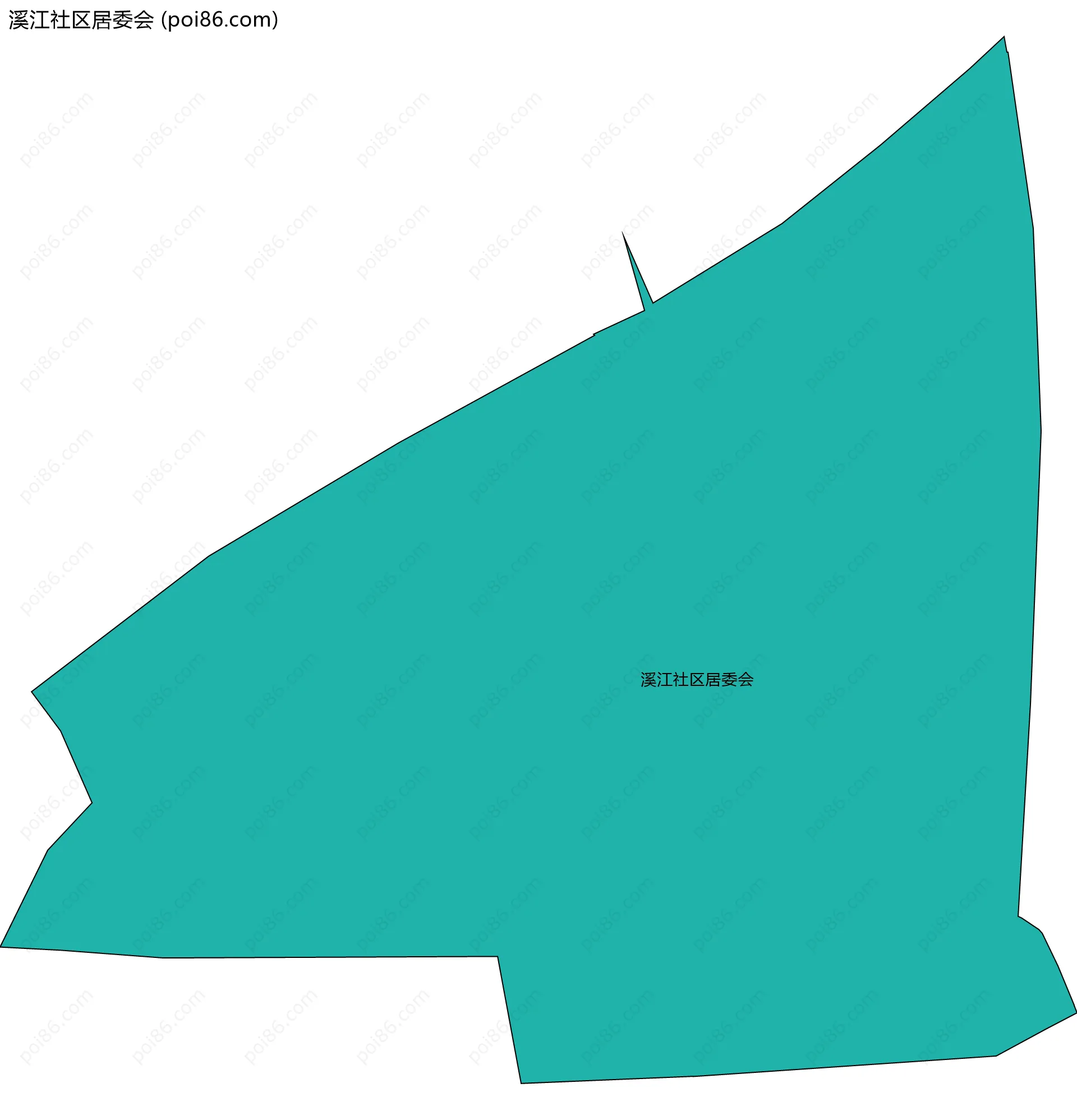 溪江社区居委会边界地图