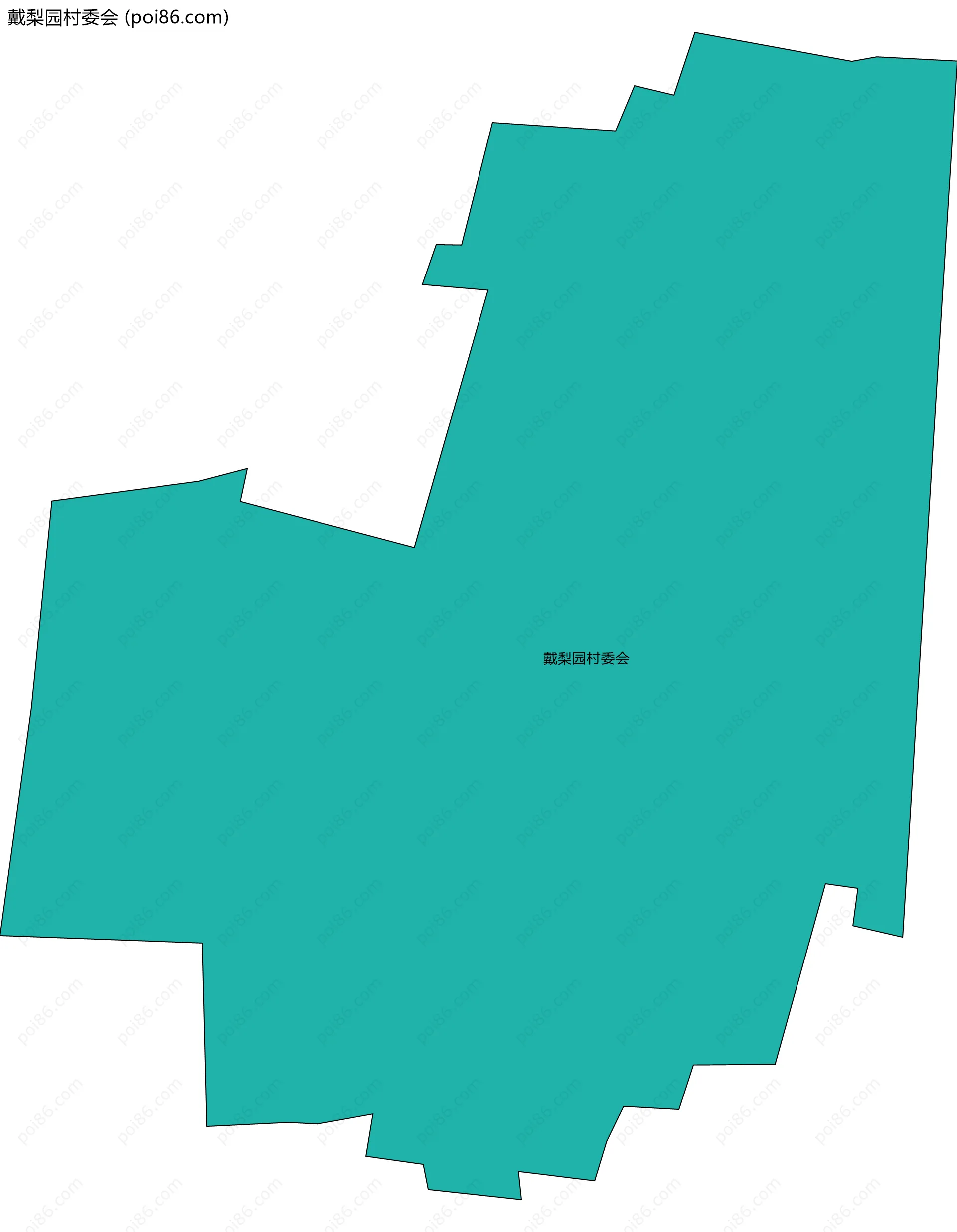 戴梨园村委会边界地图
