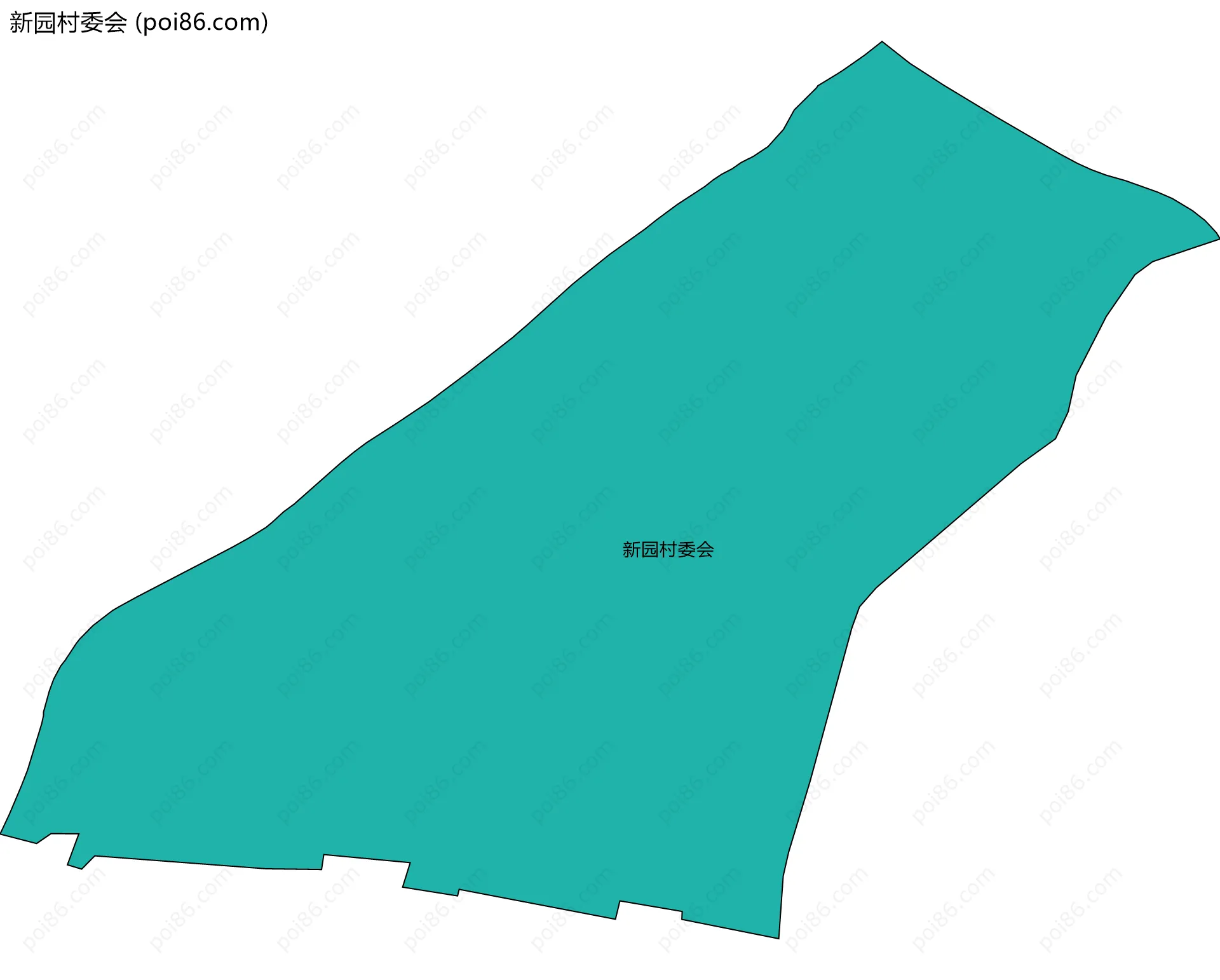 新园村委会边界地图