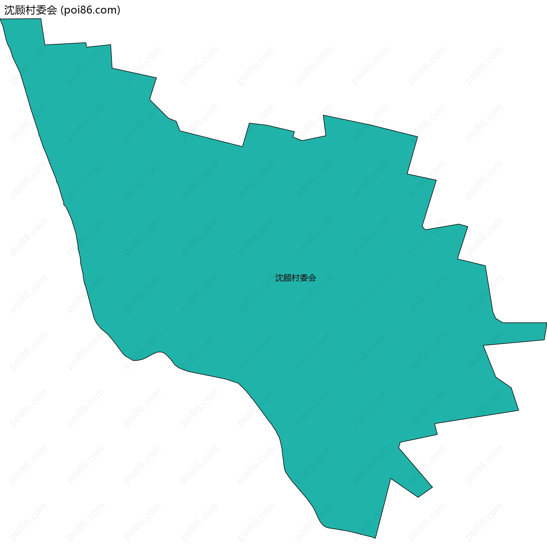 沈顾村委会边界地图