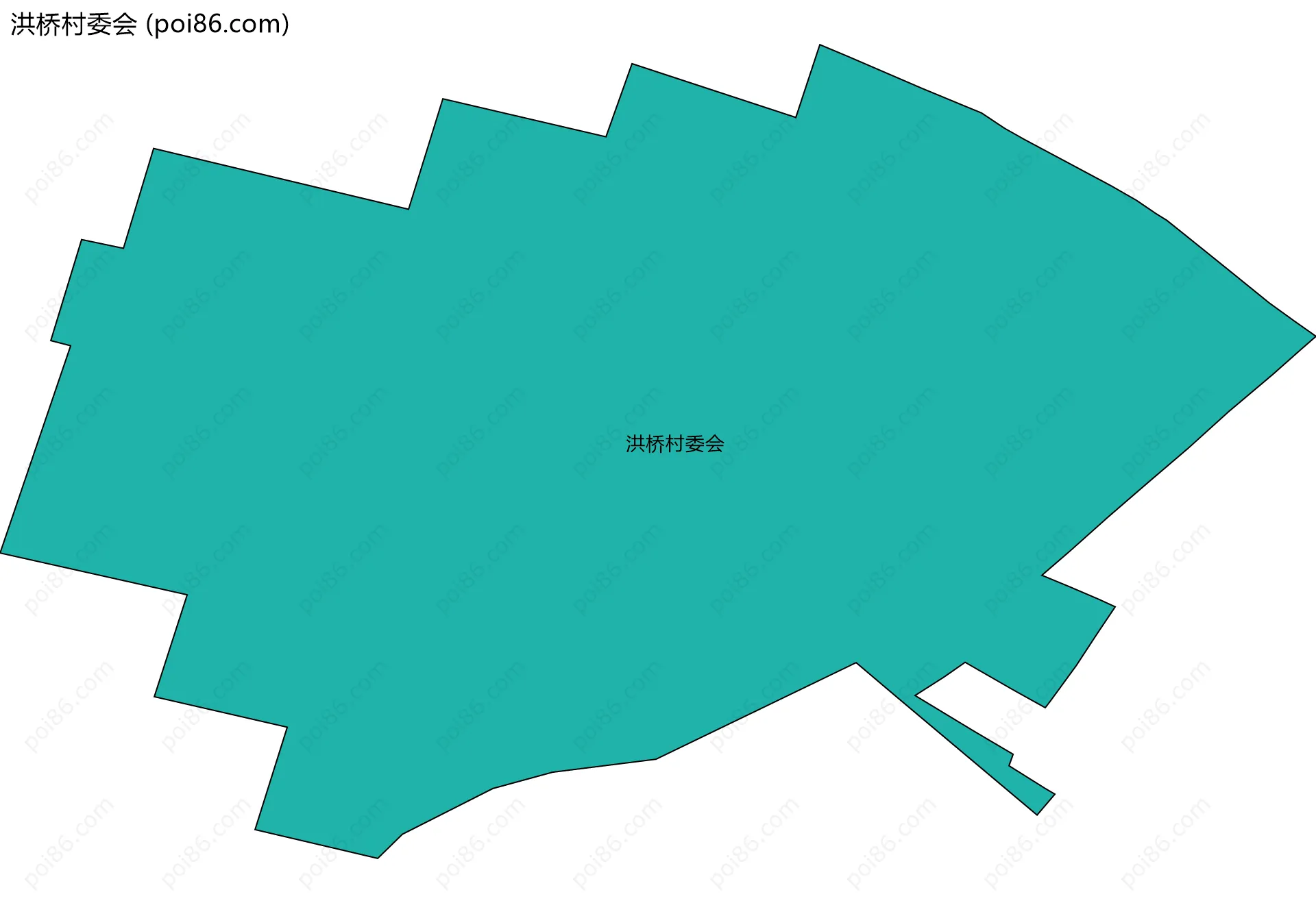 洪桥村委会边界地图