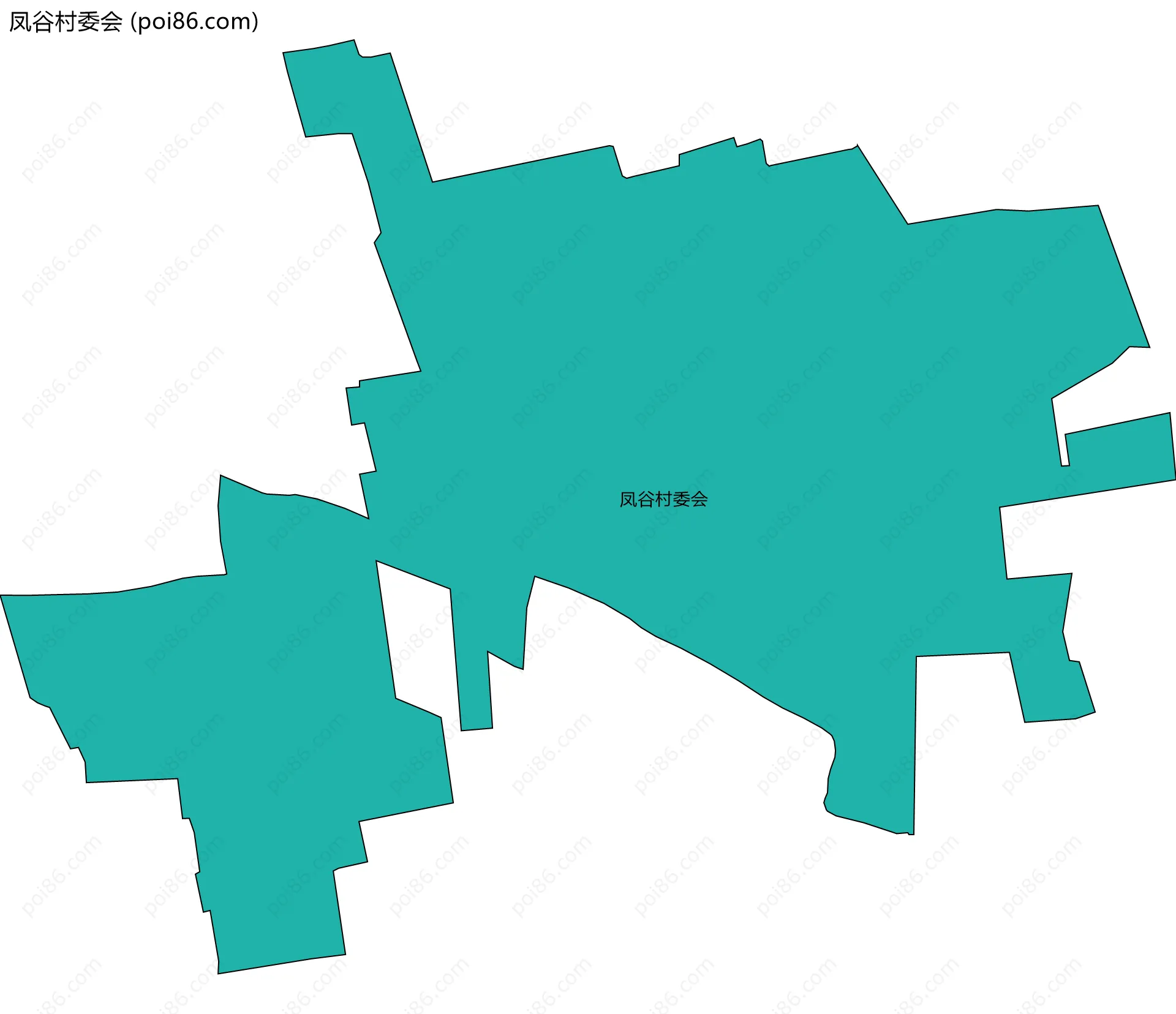 凤谷村委会边界地图