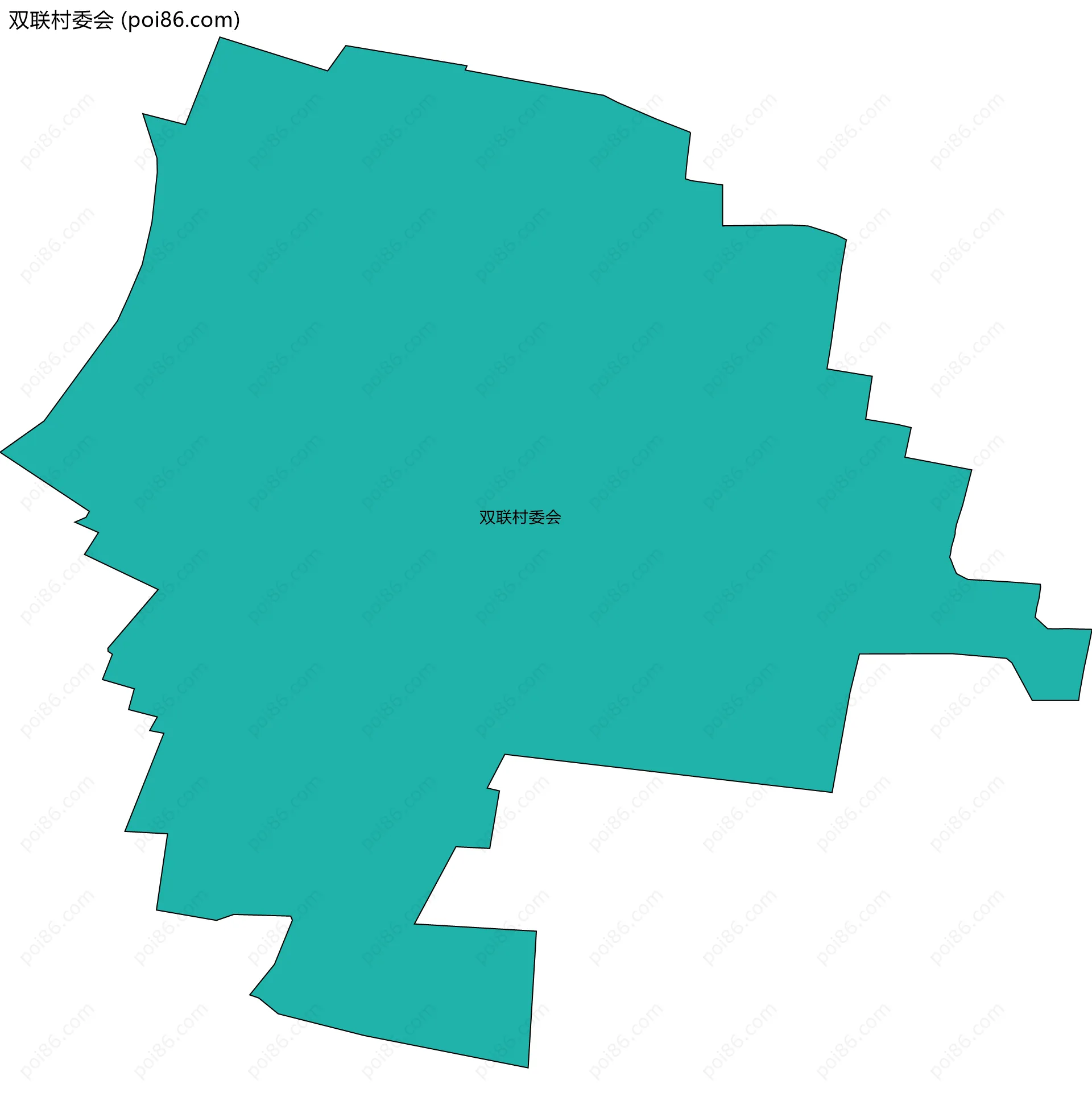 双联村委会边界地图