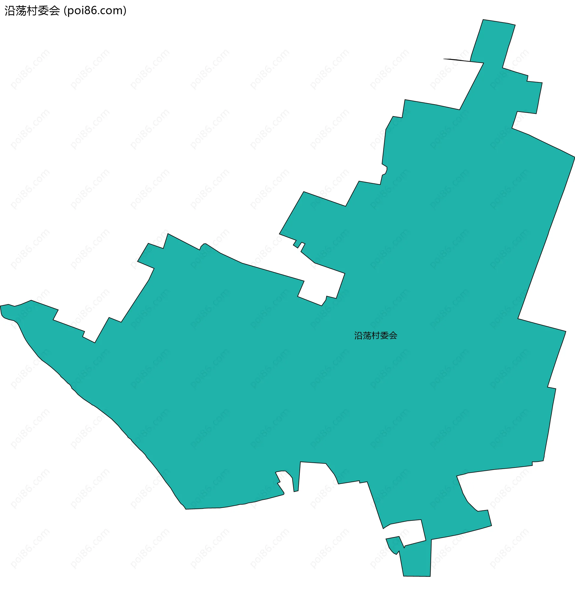 沿荡村委会边界地图