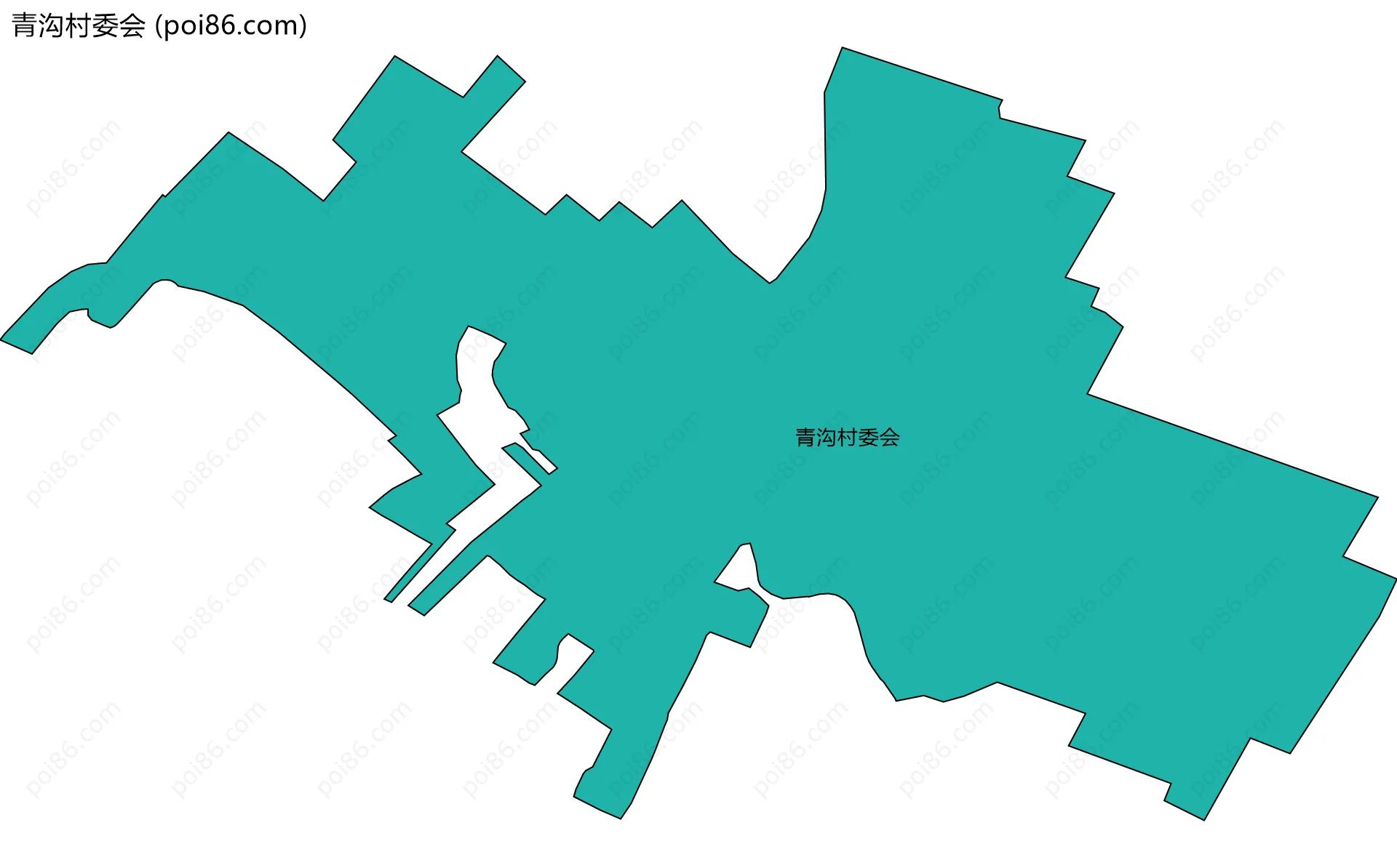 青沟村委会边界地图