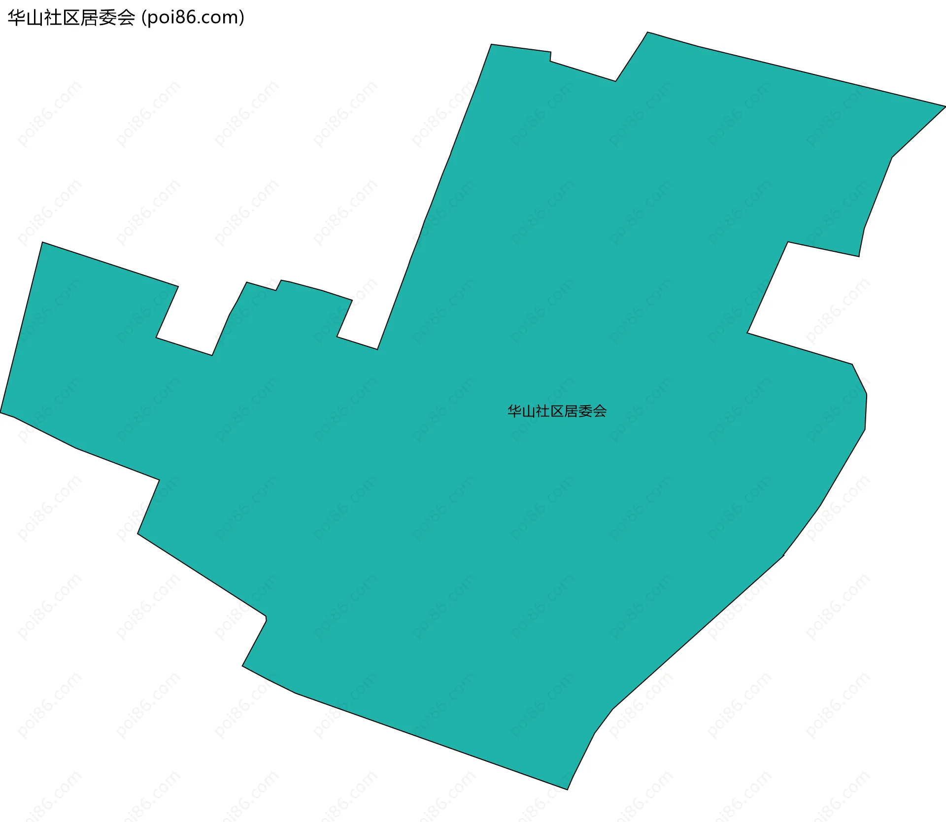 华山社区居委会边界地图