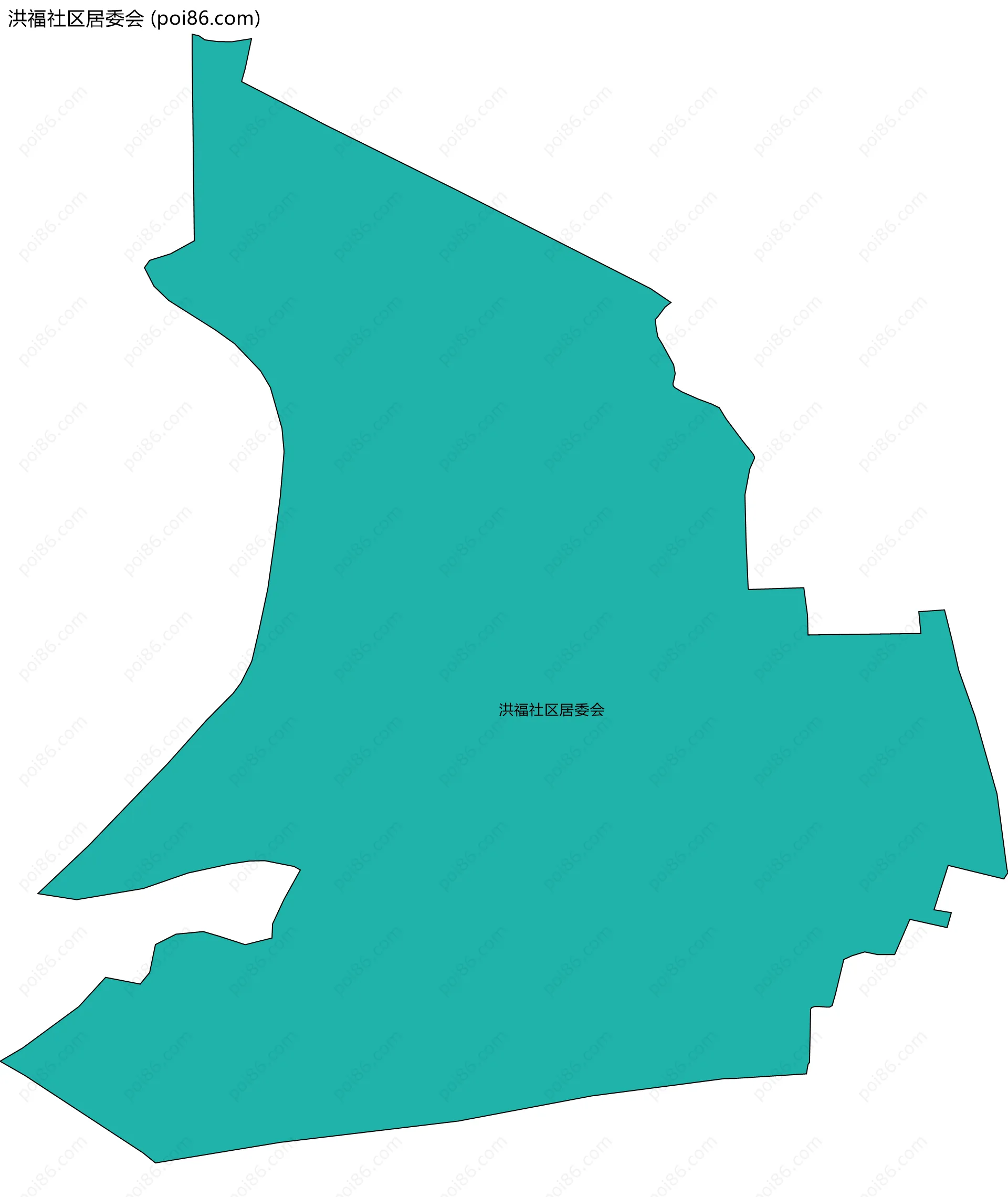 洪福社区居委会边界地图