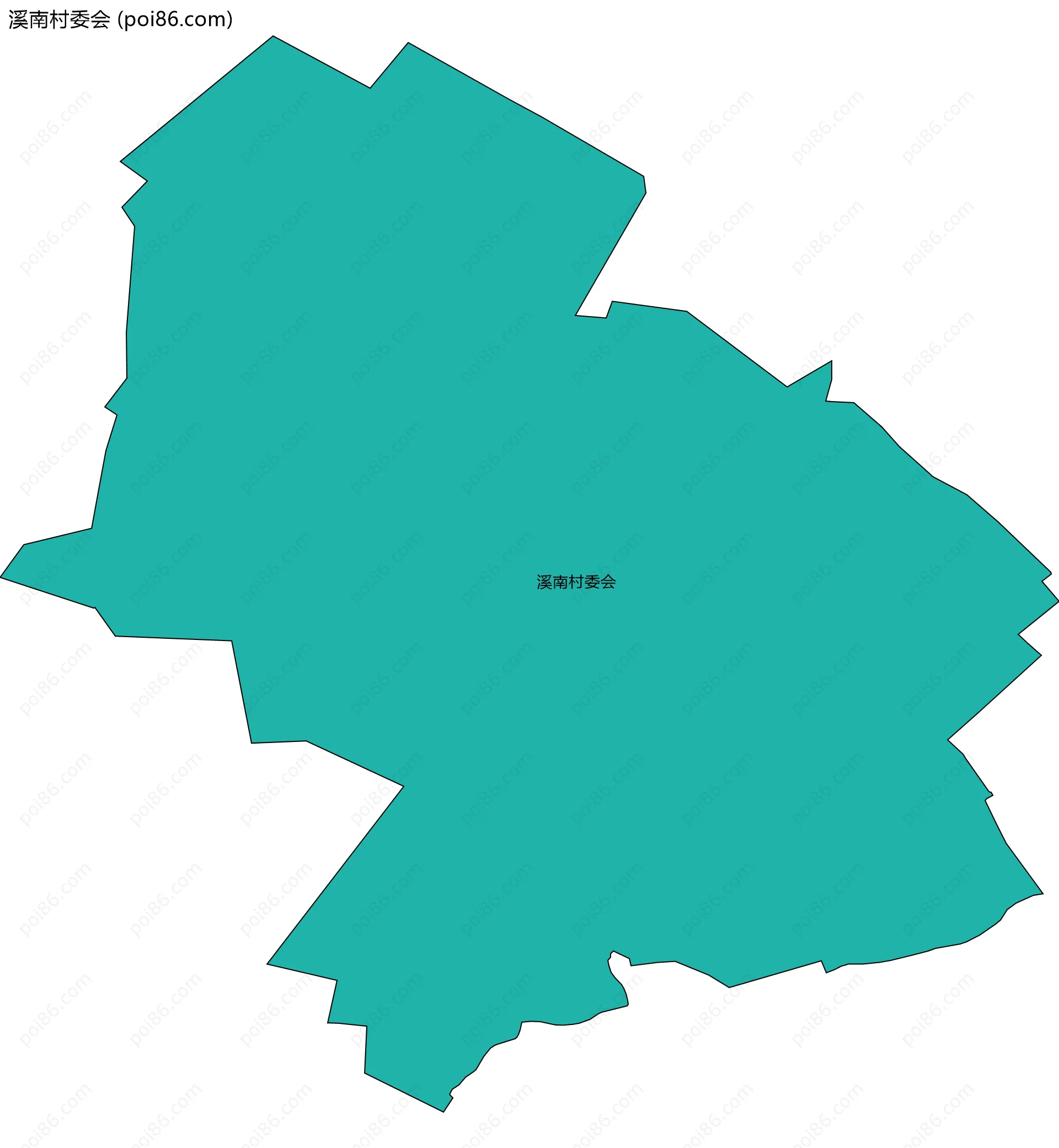 溪南村委会边界地图