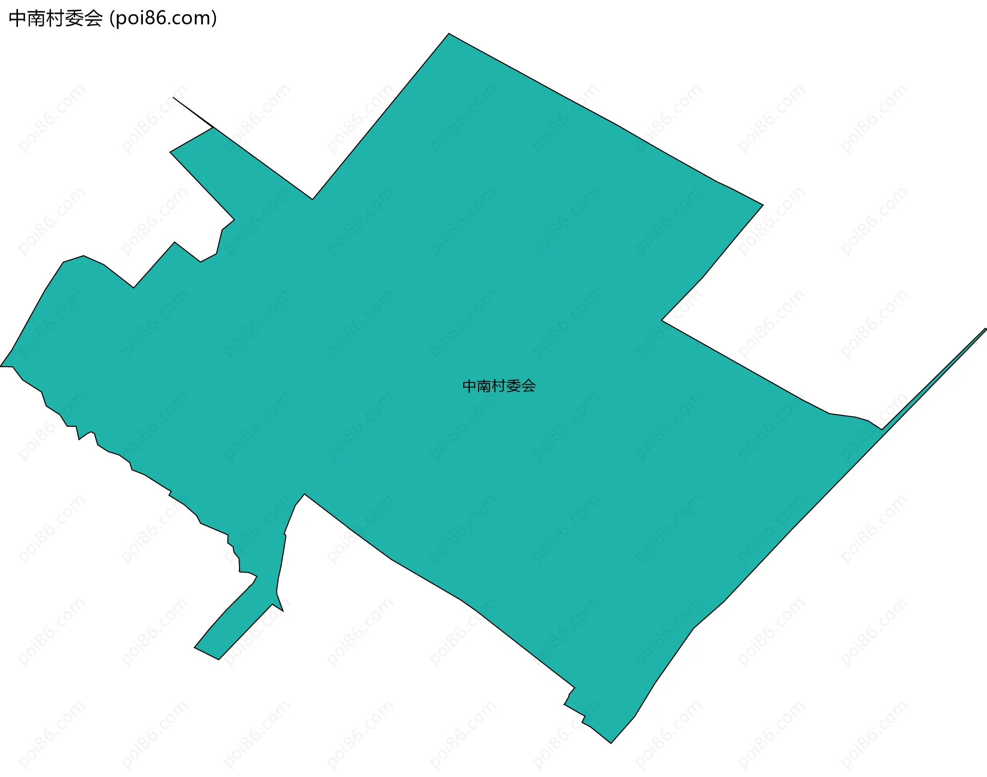 中南村委会边界地图