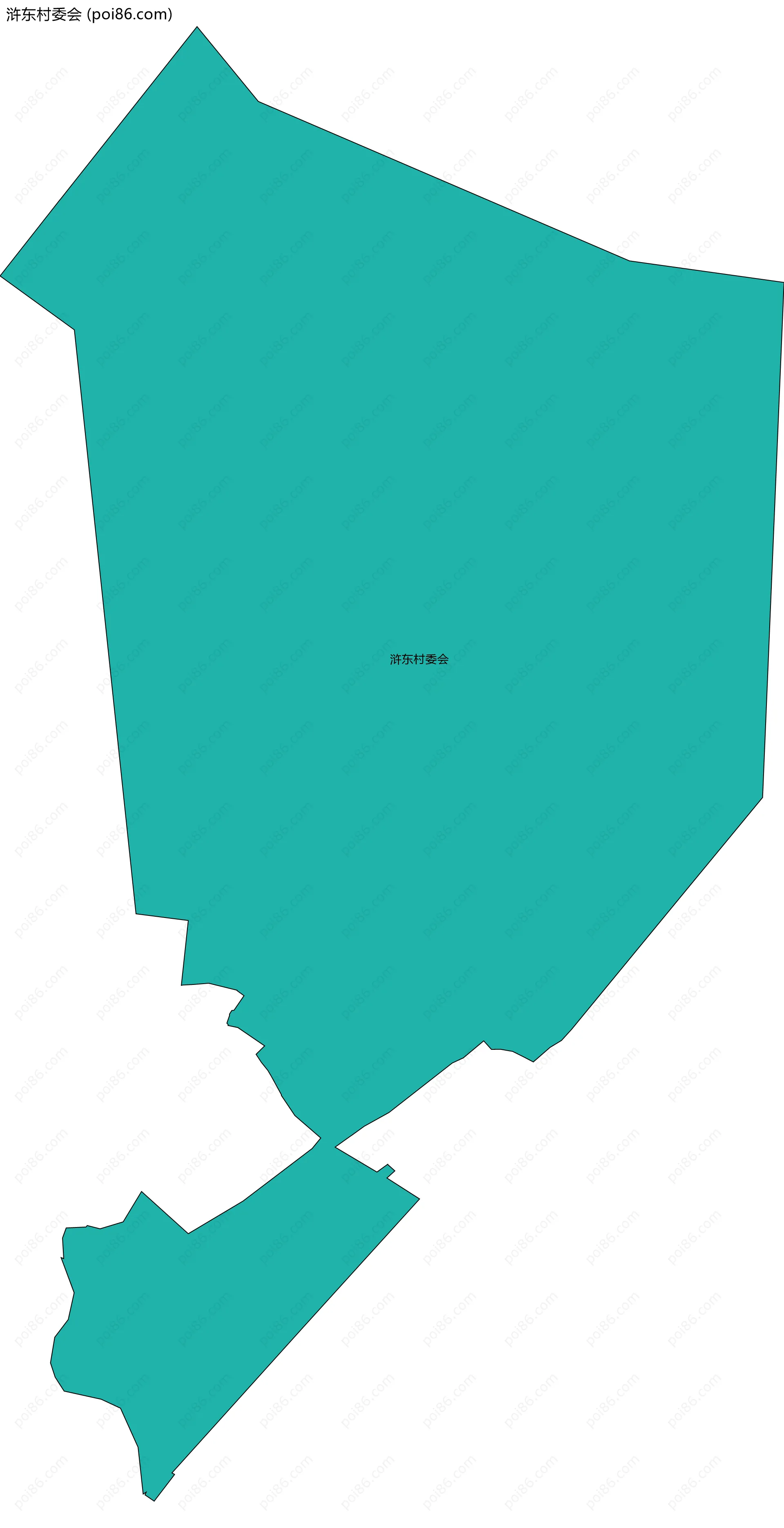 浒东村委会边界地图