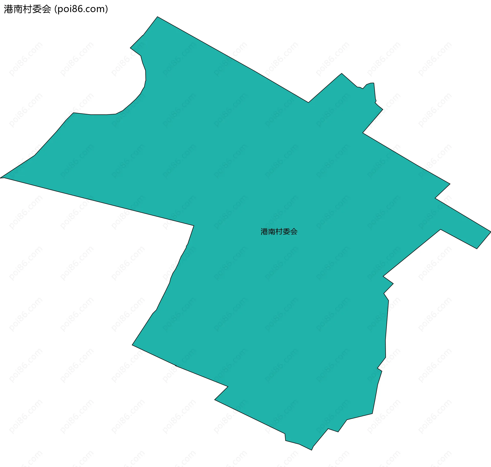 港南村委会边界地图