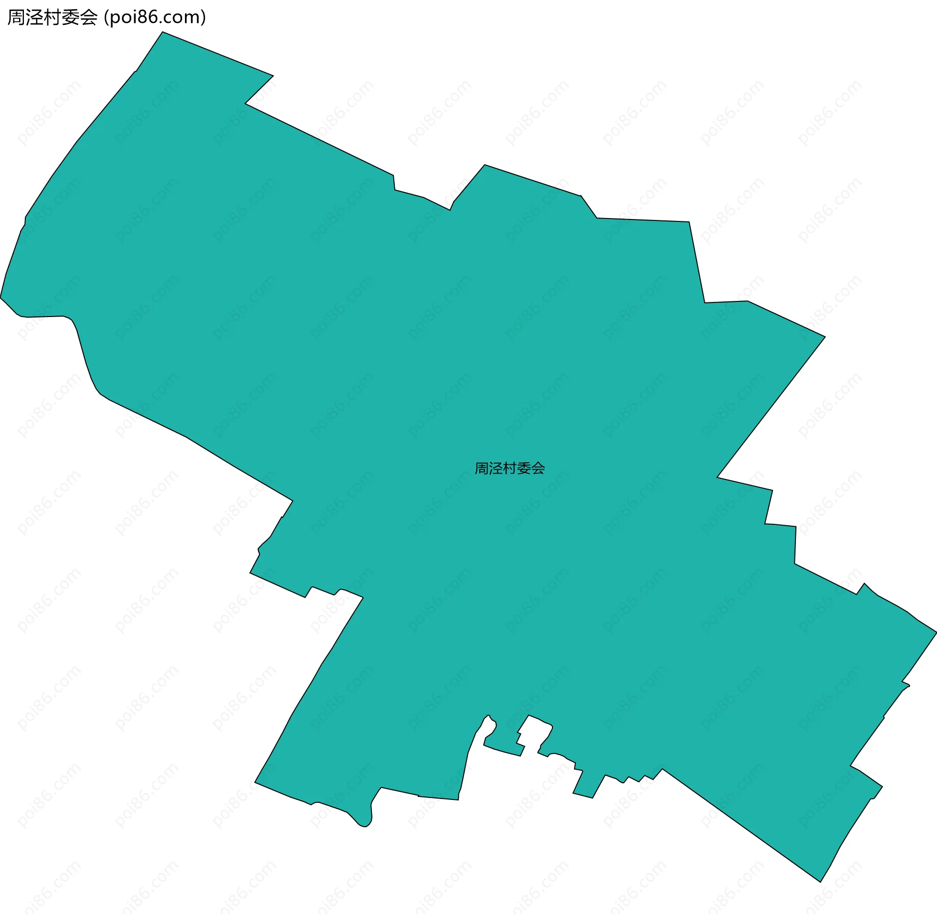 周泾村委会边界地图