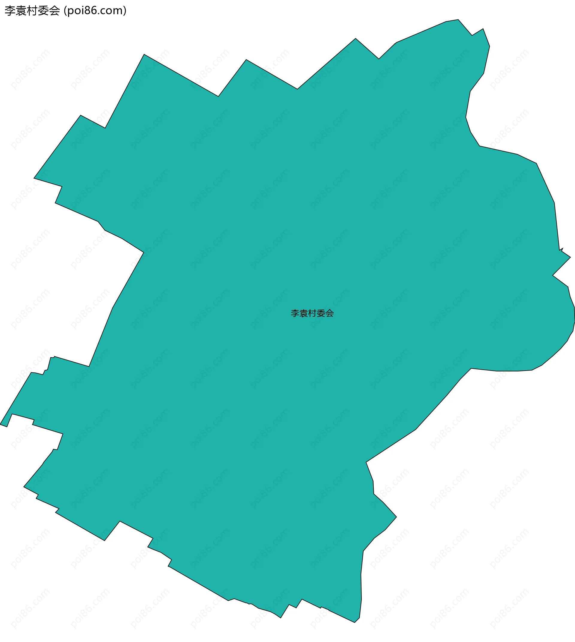 李袁村委会边界地图