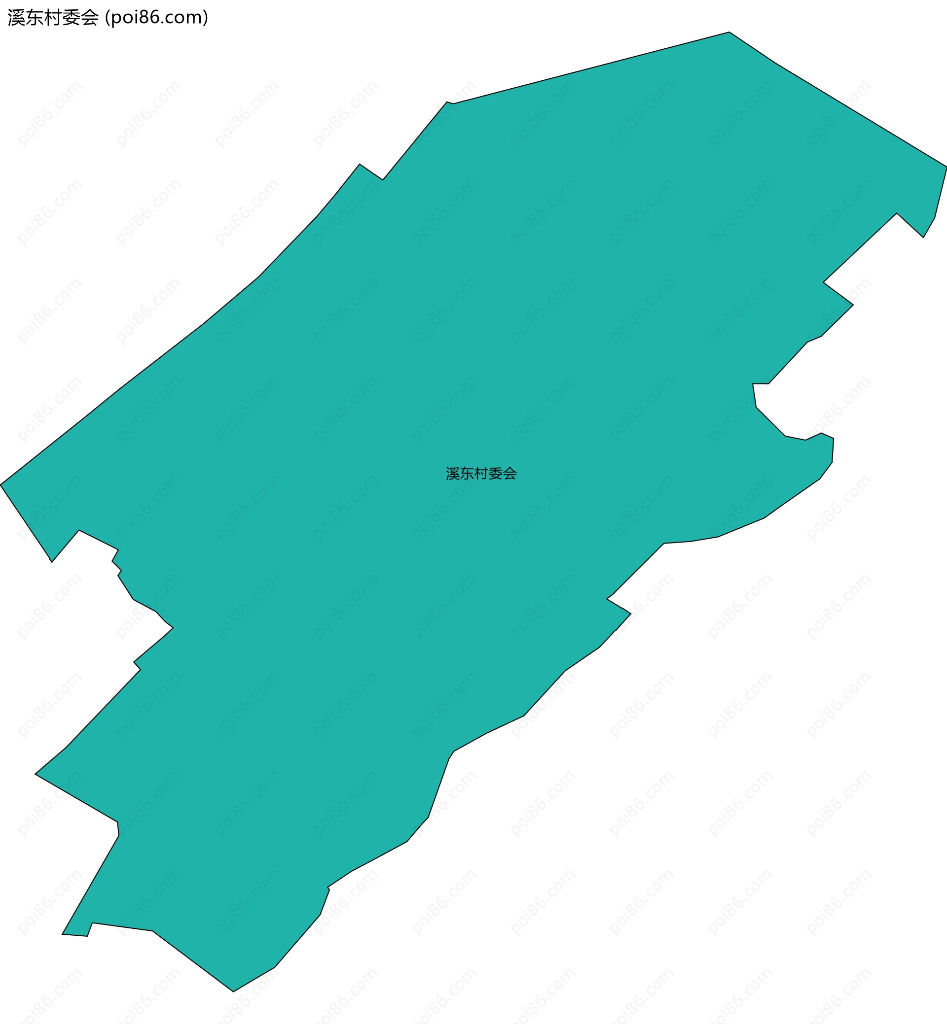 溪东村委会边界地图