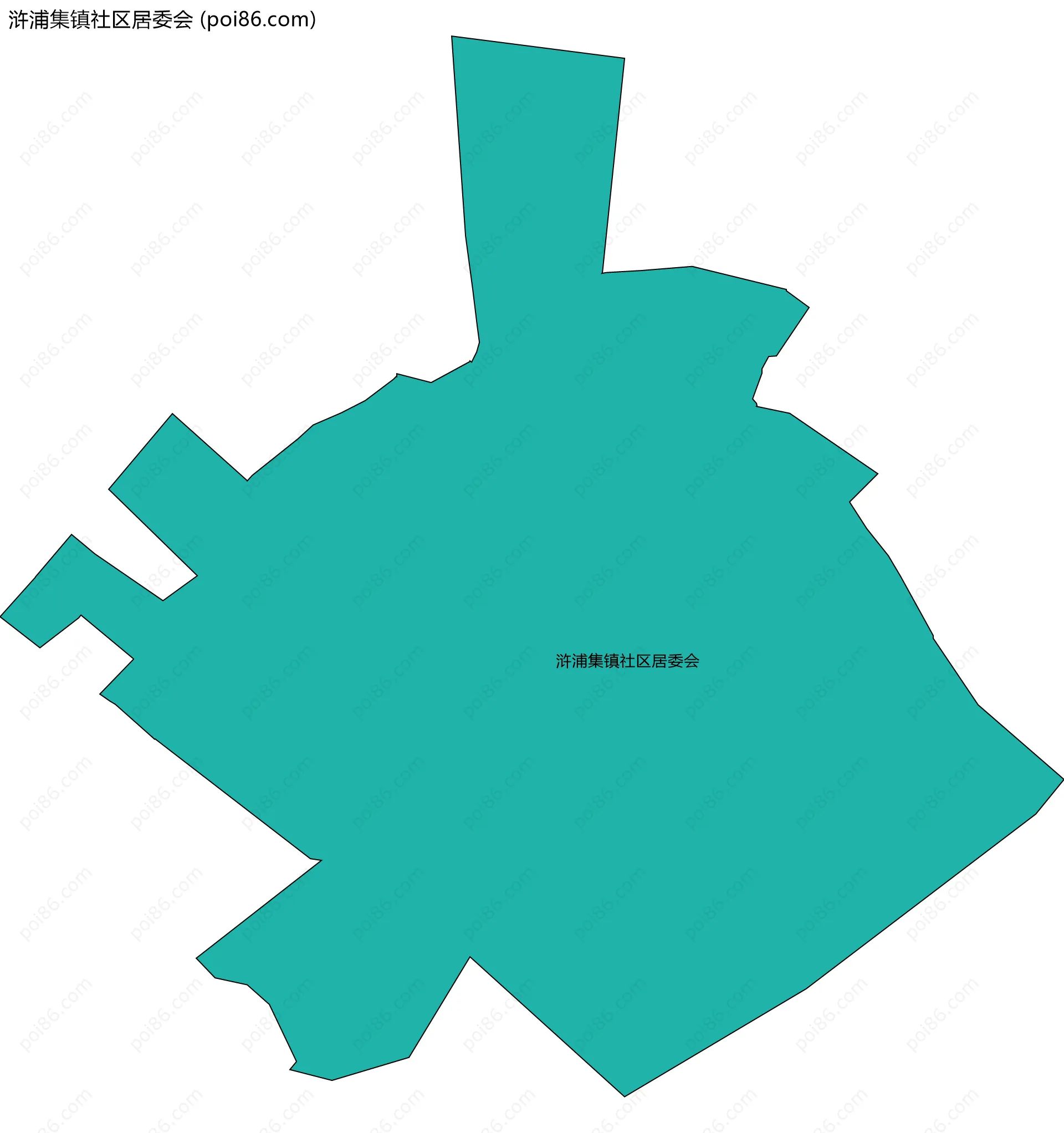 浒浦集镇社区居委会边界地图