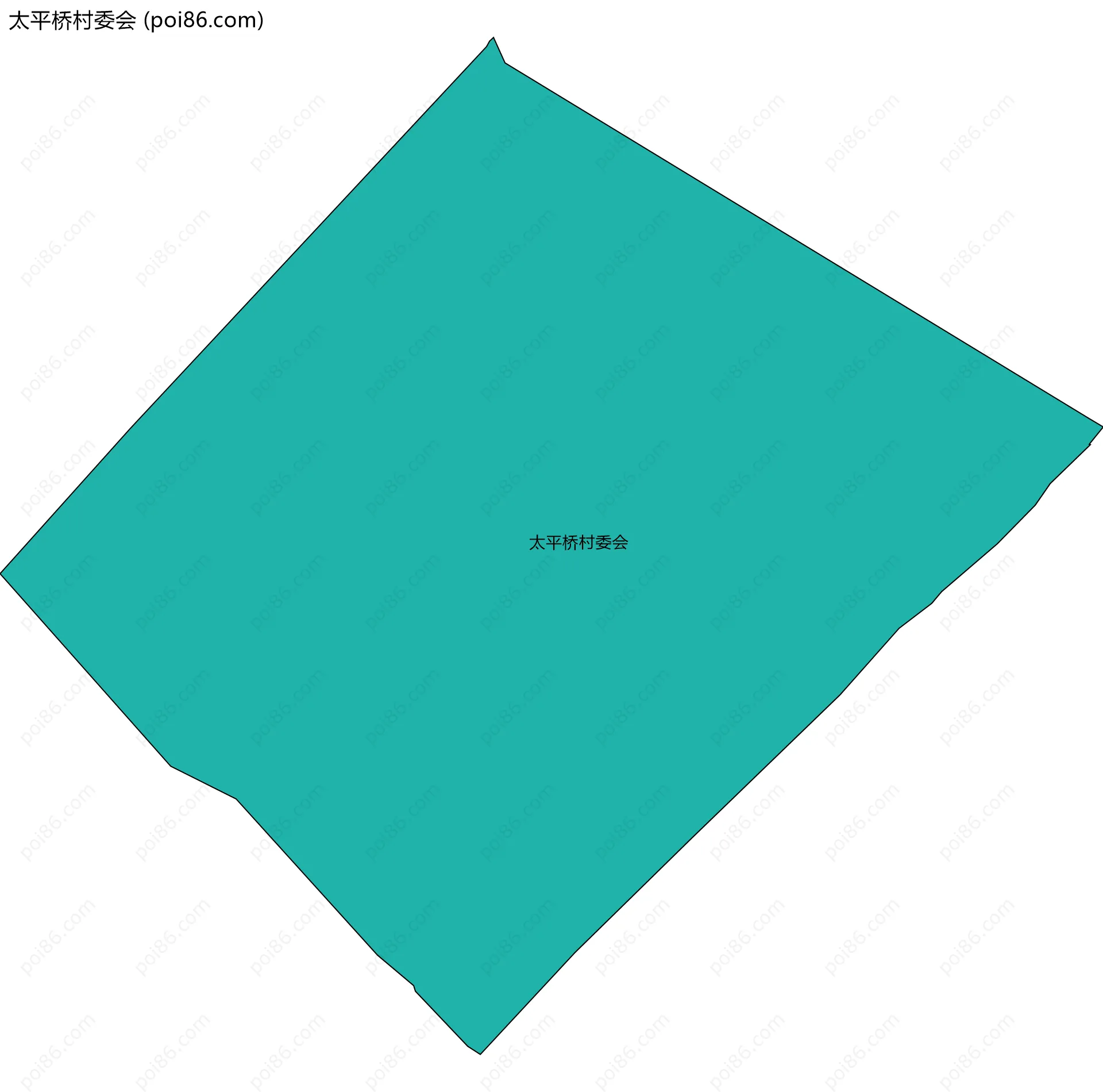 太平桥村委会边界地图