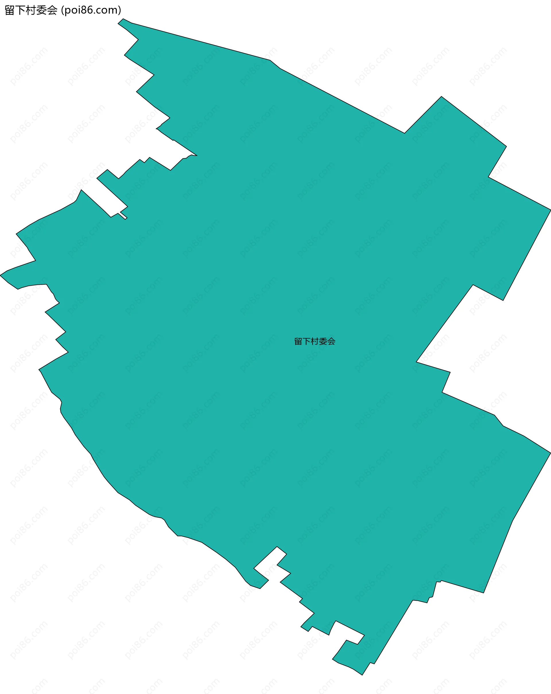 留下村委会边界地图