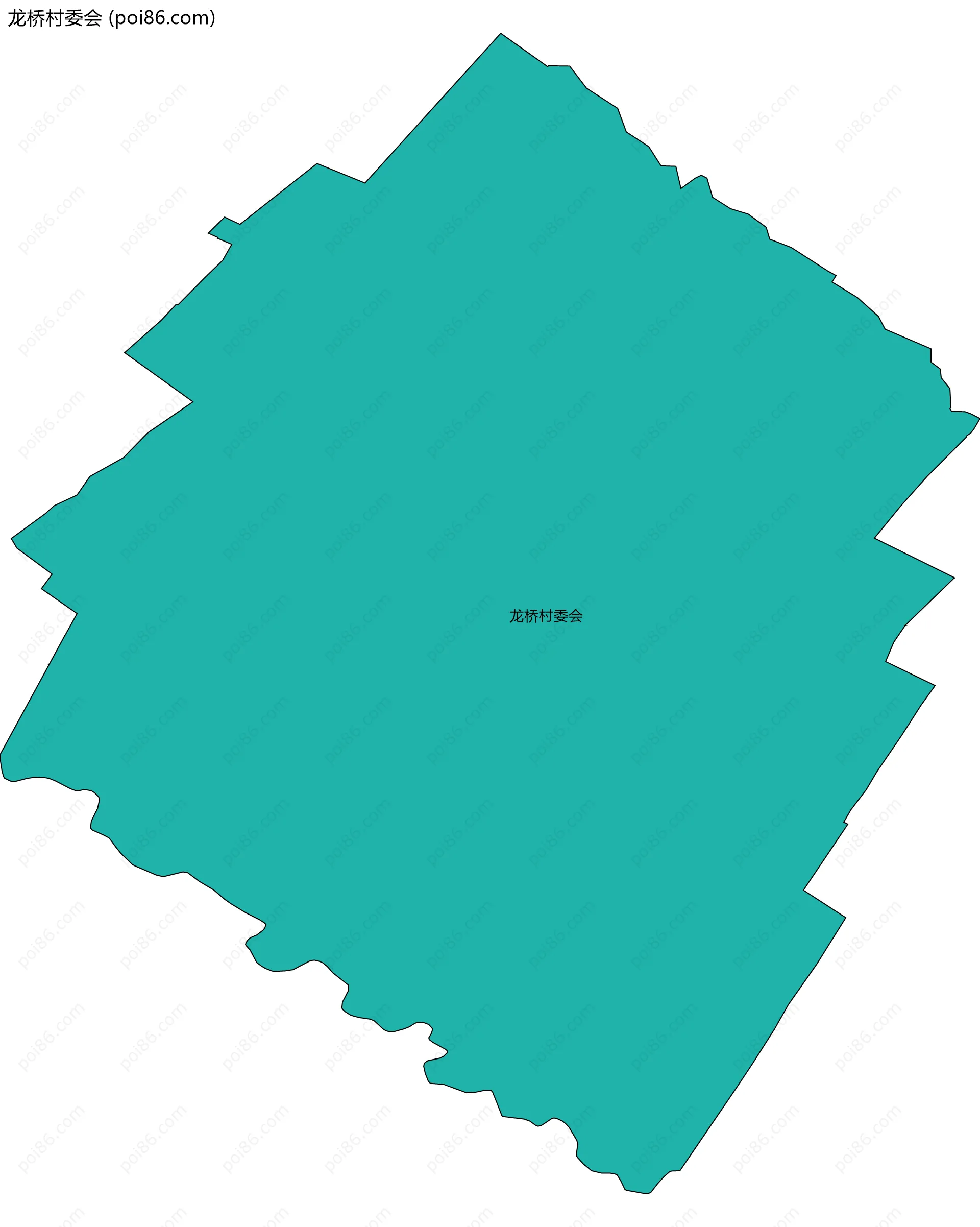 龙桥村委会边界地图