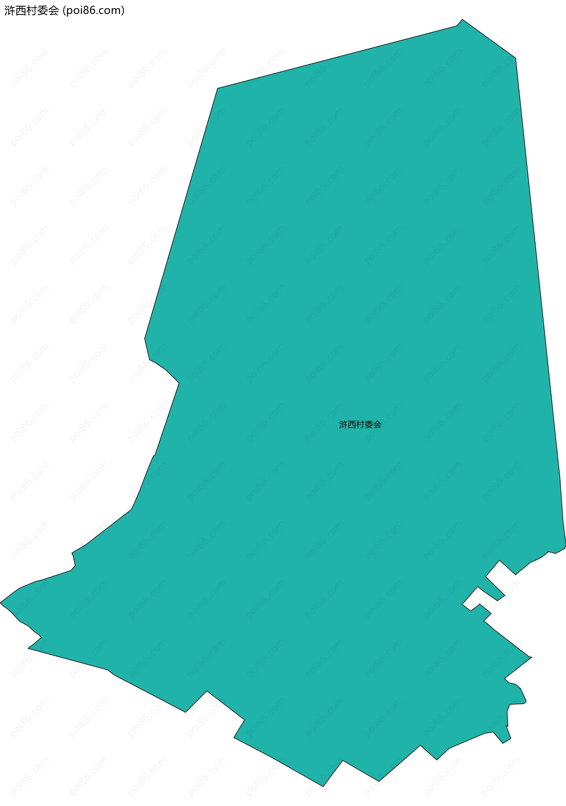 浒西村委会边界地图