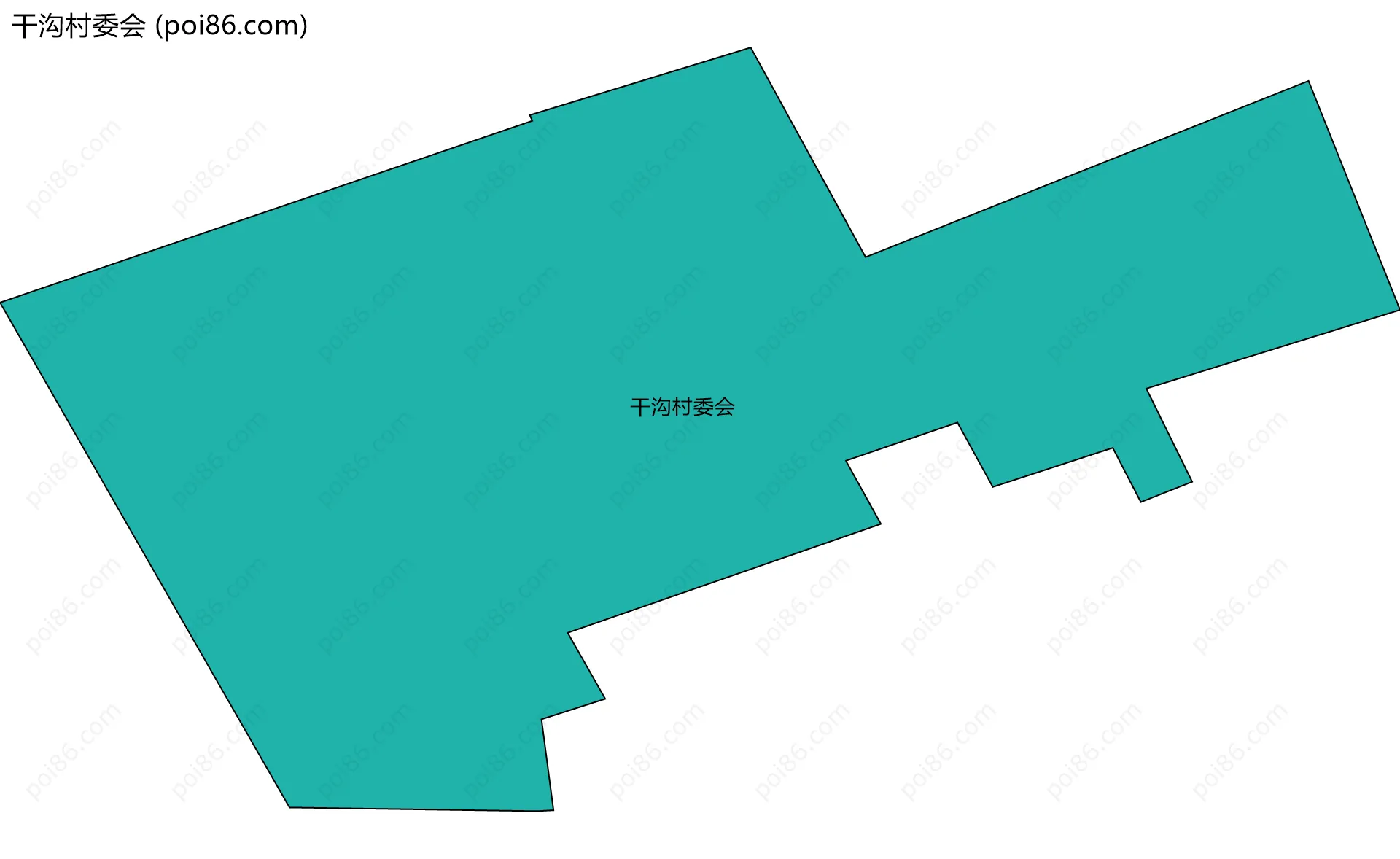 干沟村委会边界地图