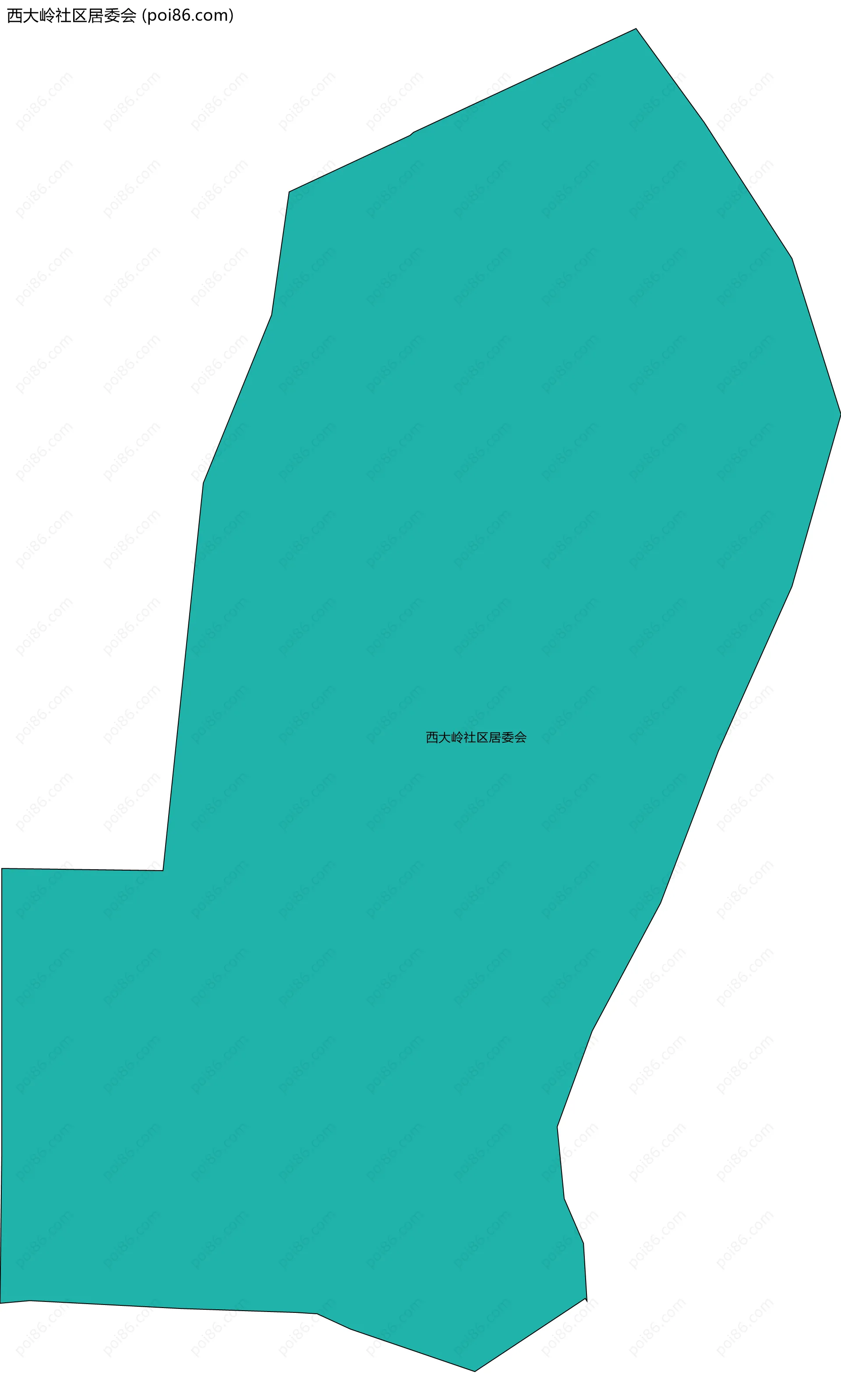 西大岭社区居委会边界地图