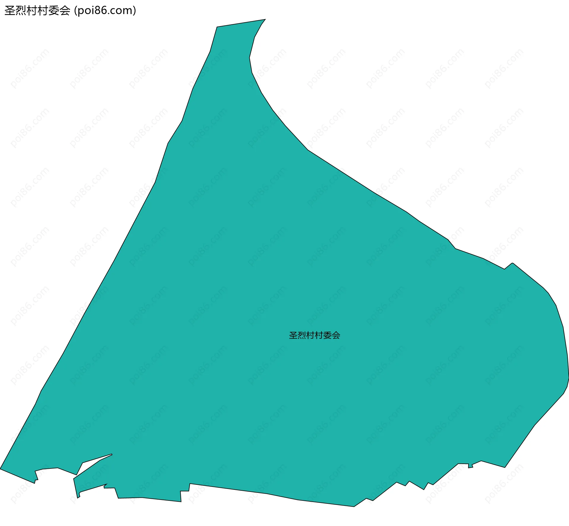 圣烈村村委会边界地图