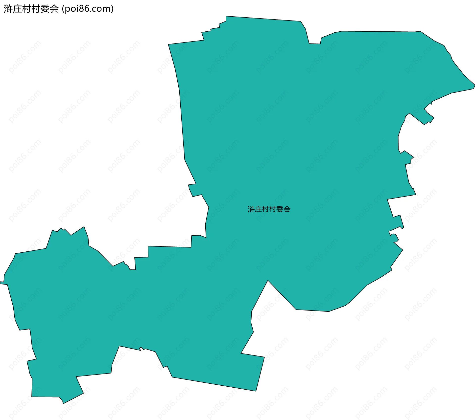 浒庄村村委会边界地图