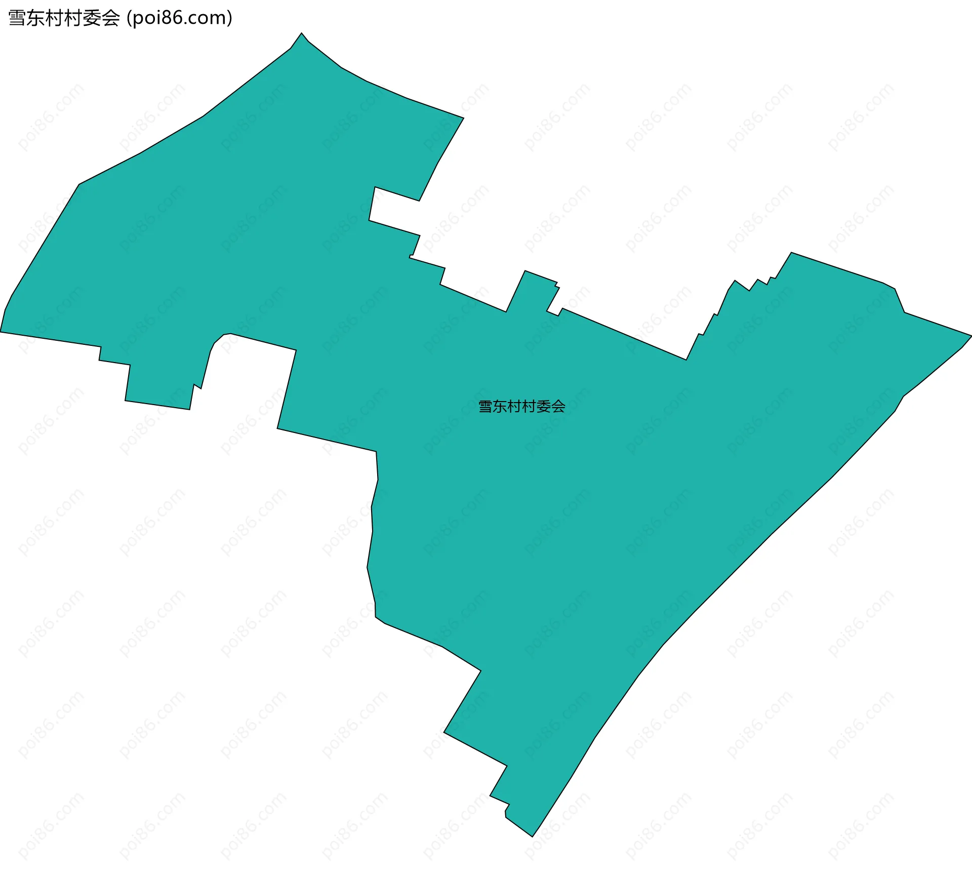 雪东村村委会边界地图