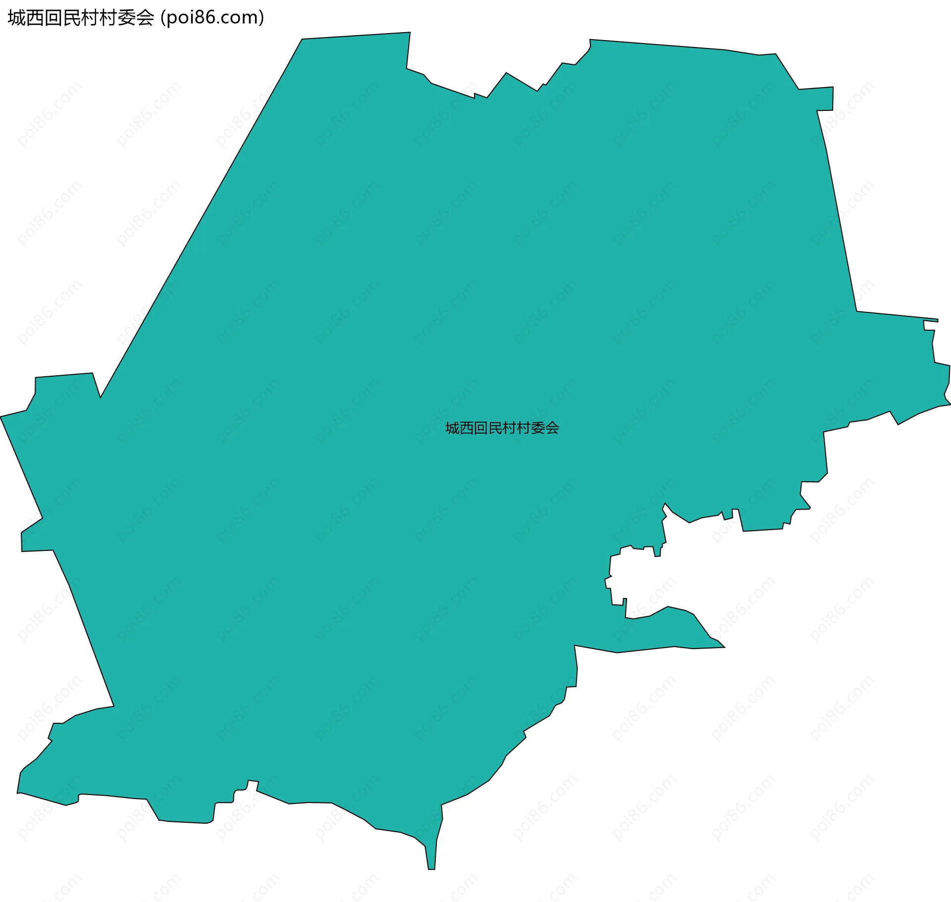 城西回民村村委会边界地图